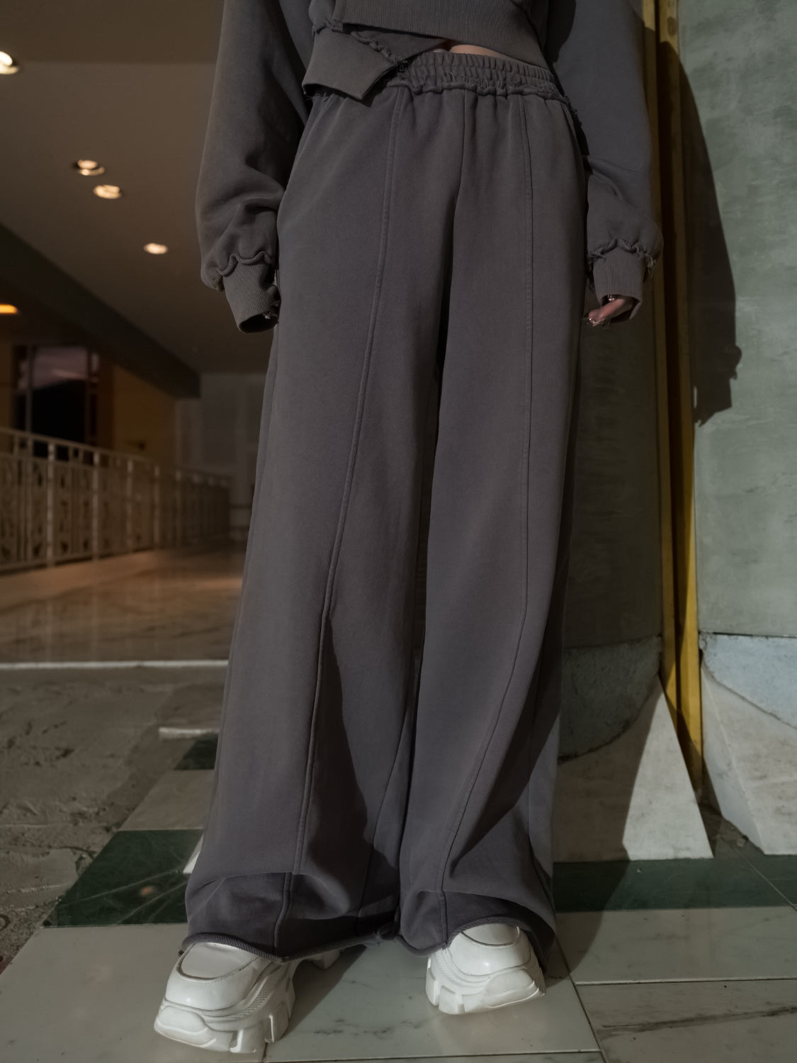 Washed カットオフ フーディー Set-up