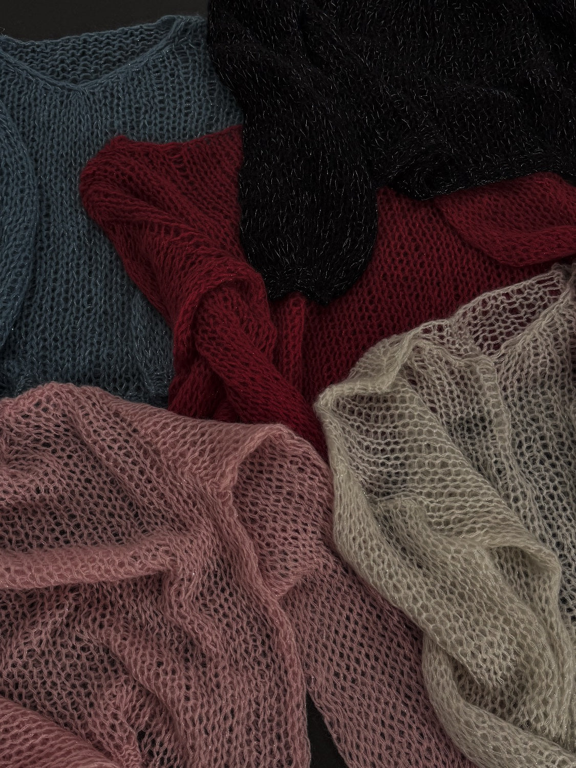 ラメ&モヘア Hand Made KNIT