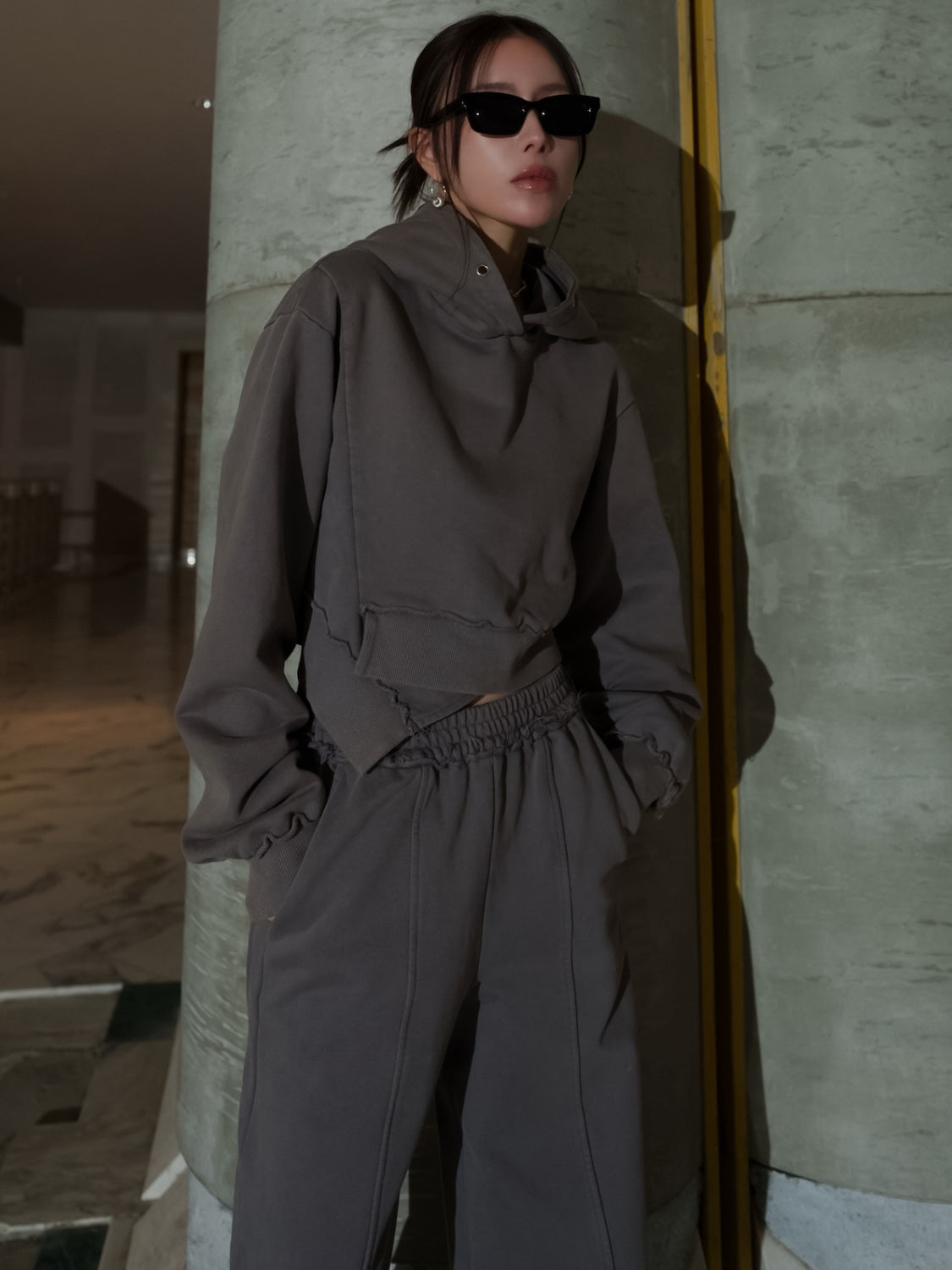 Washed カットオフ フーディー Set-up