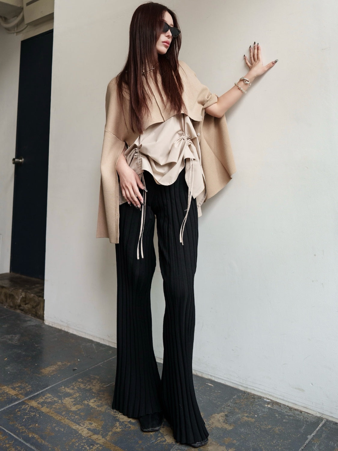 レイヤード KNIT & ブラウス セット