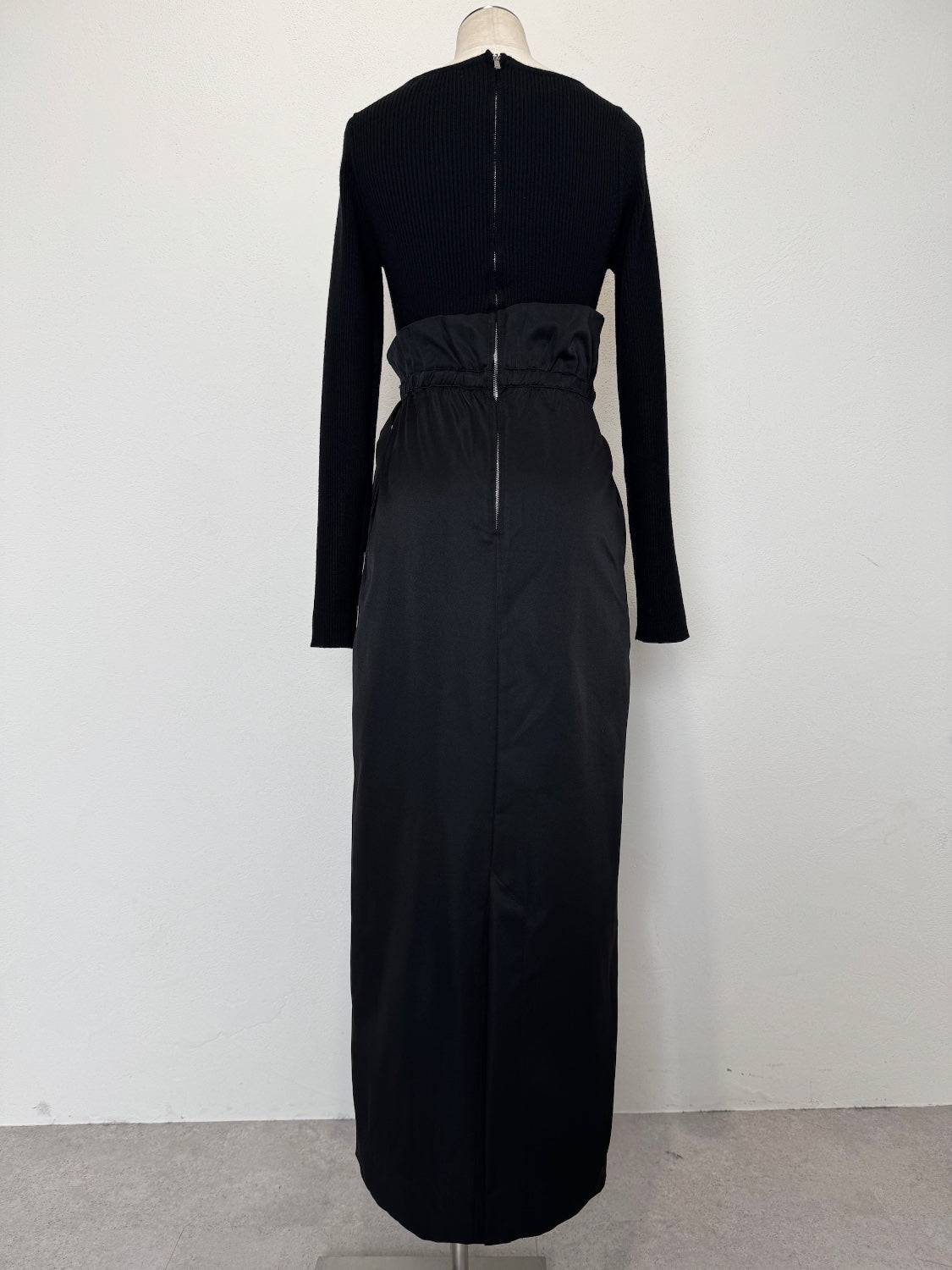 KNIT ドッキング ツイル Dress