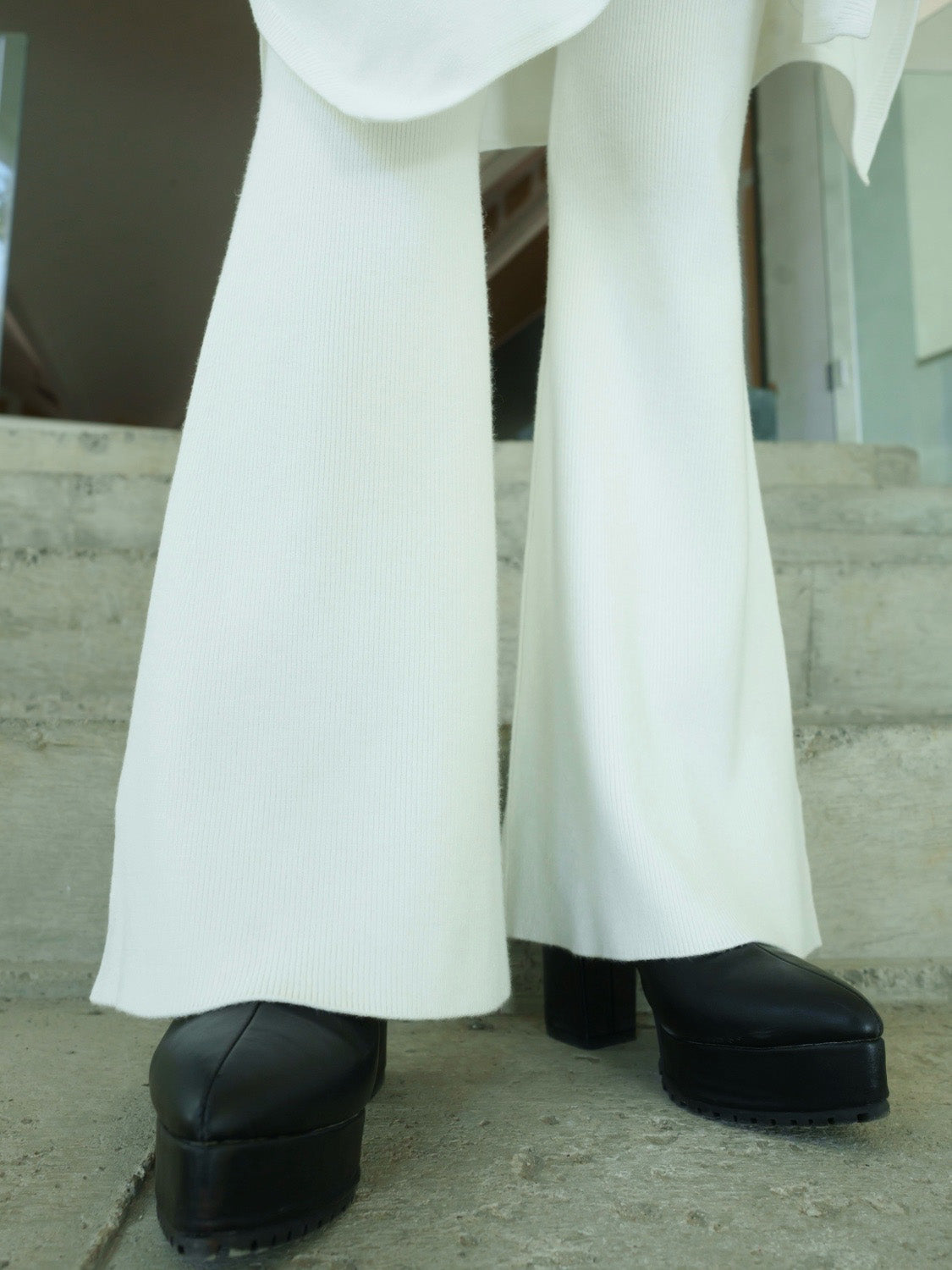 ジャージー KNIT ポンチョ Set-up