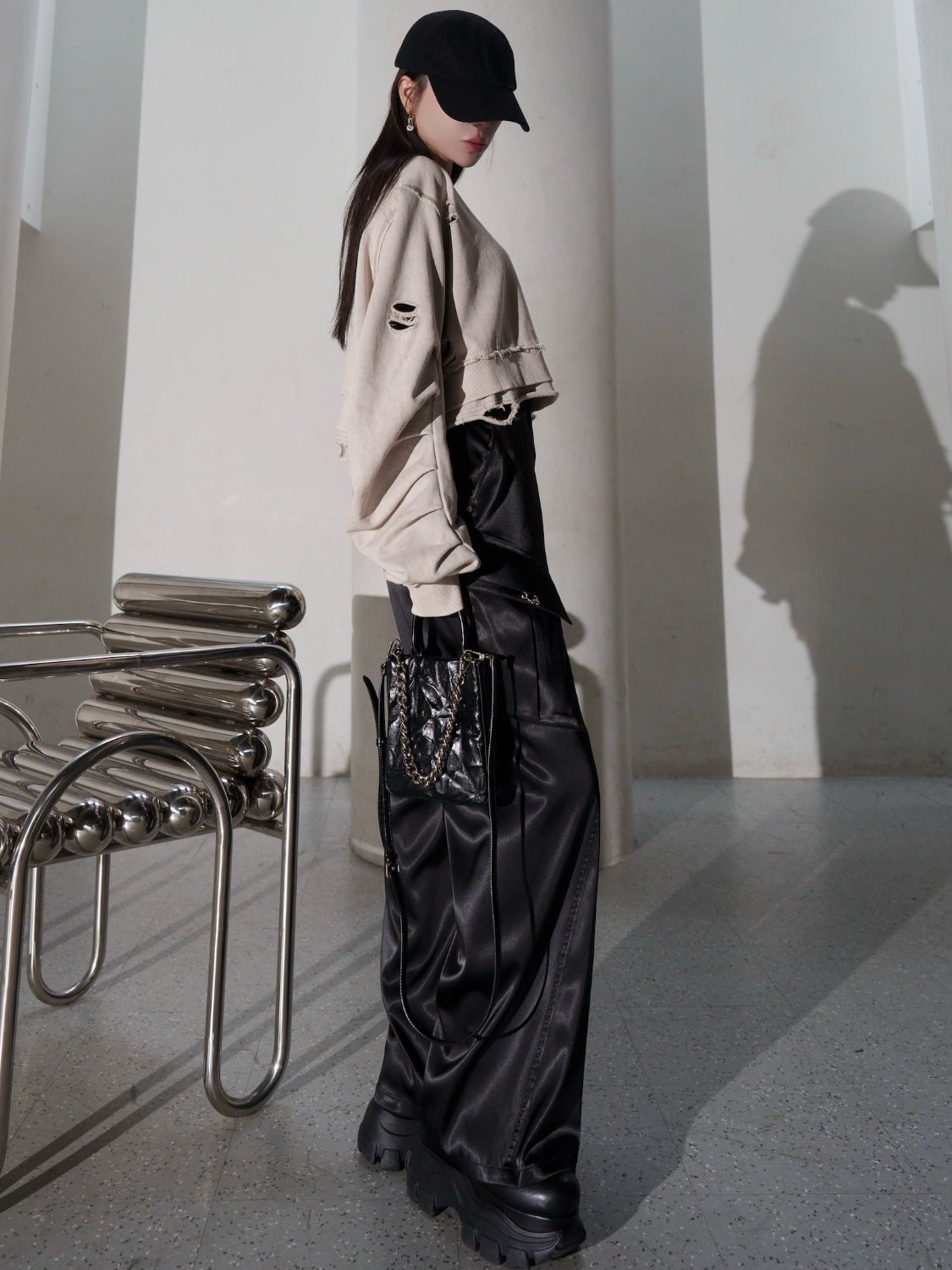 ピグメント Short ダメージ プルオーバー