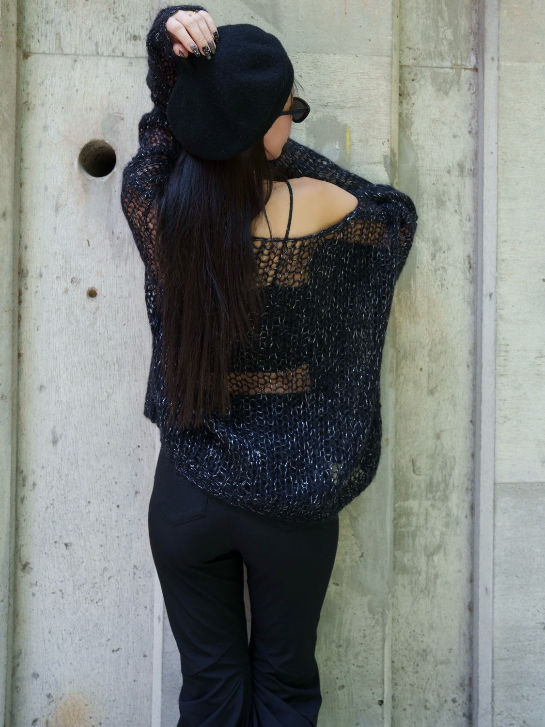 ラメ&モヘア Hand Made KNIT