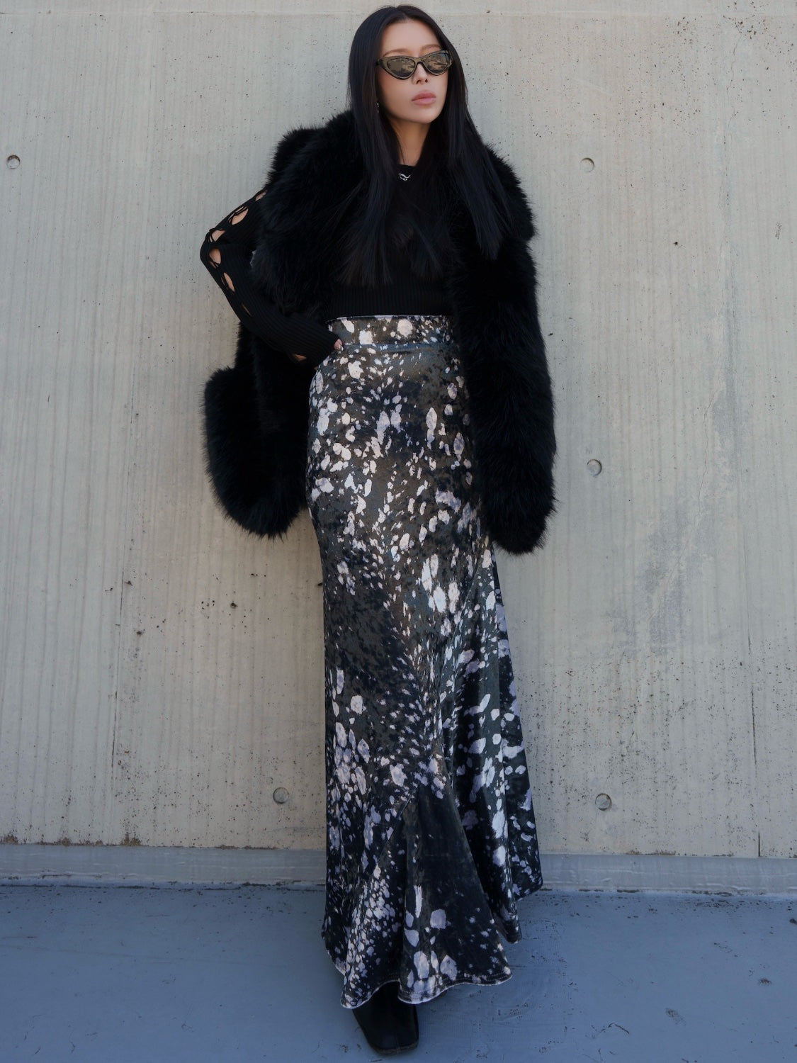 デザインカット スリーブ ボートネック KNIT