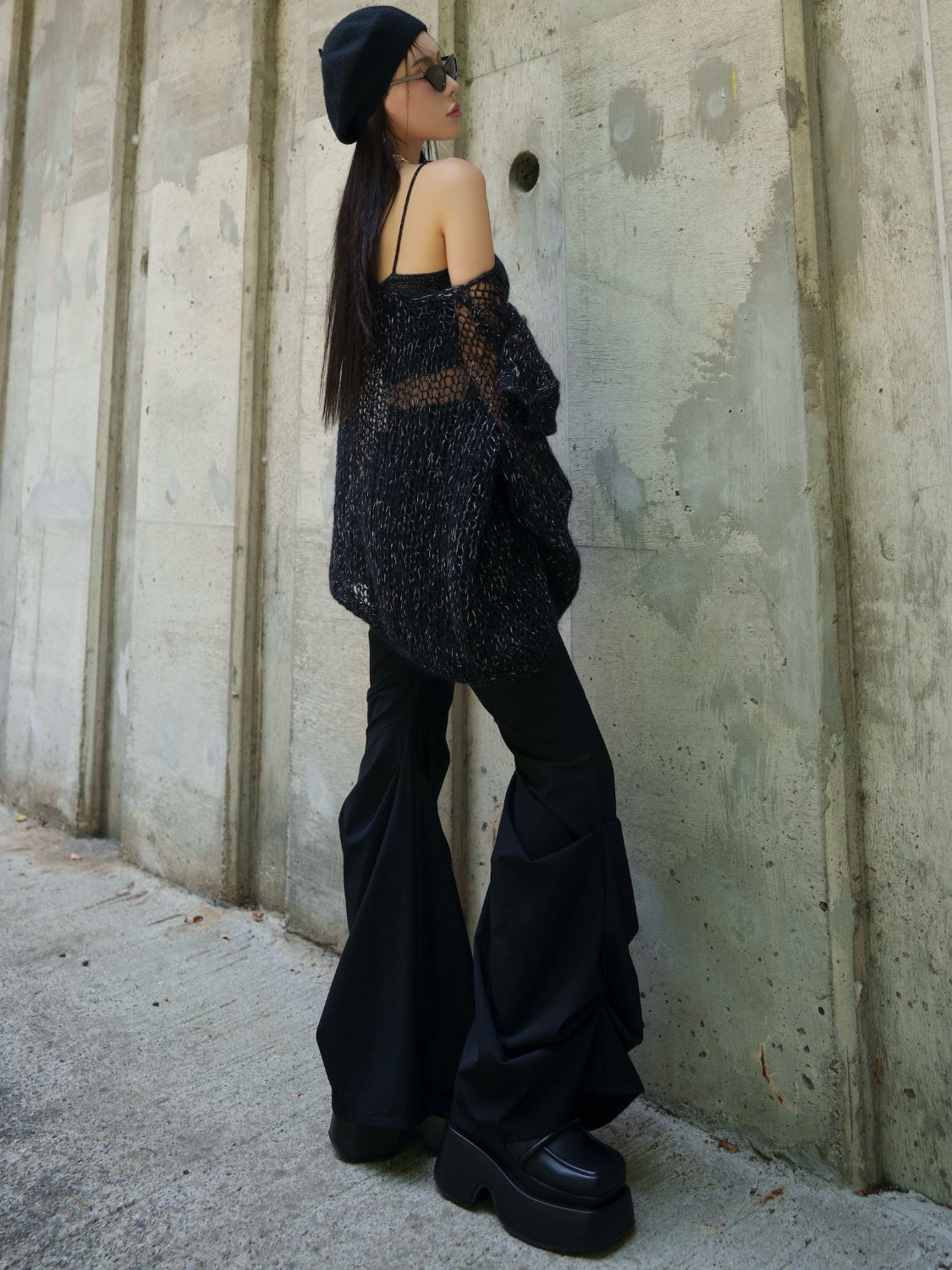 ラメ&モヘア Hand Made KNIT