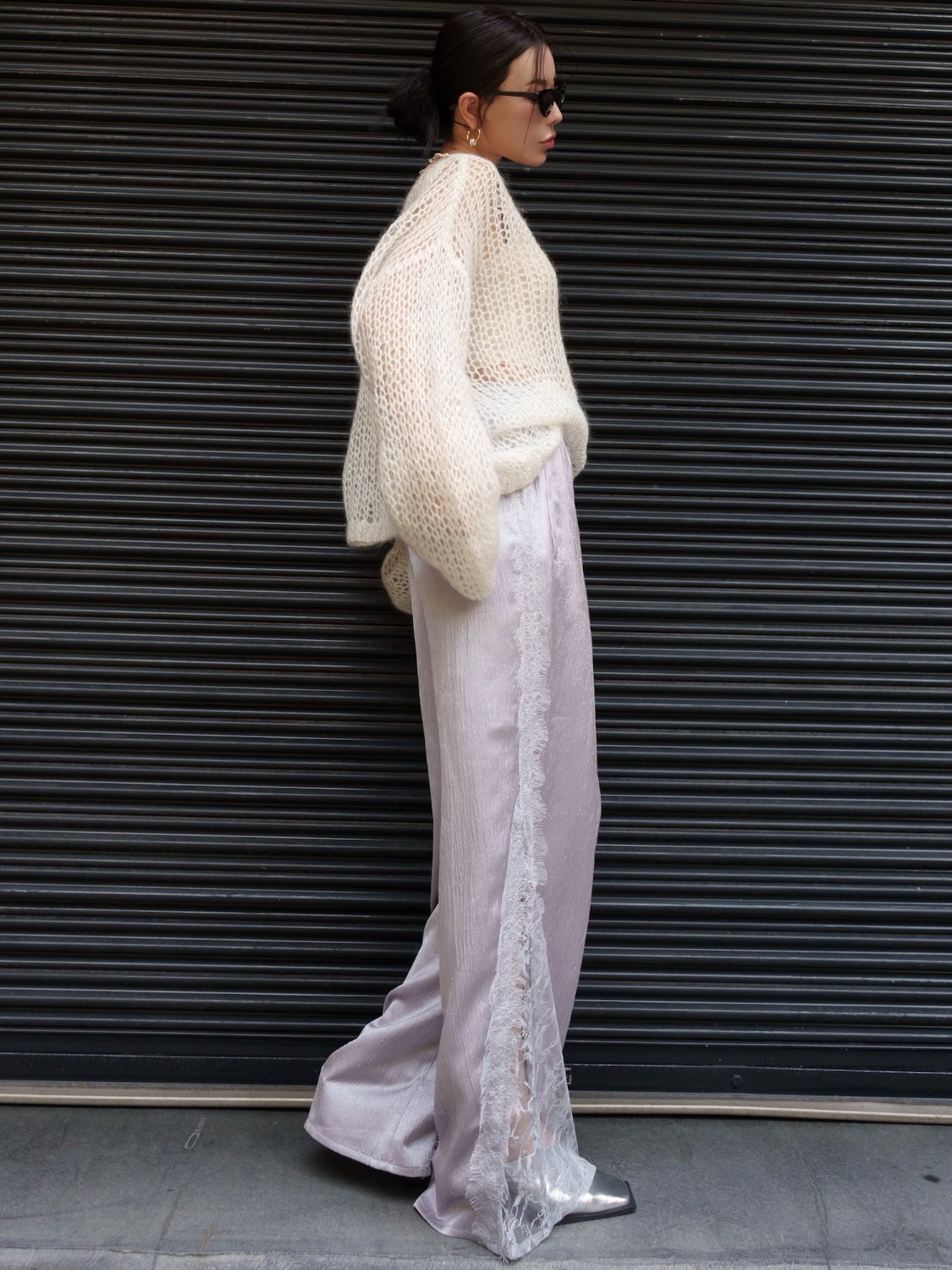 ラメ&モヘア Hand Made KNIT