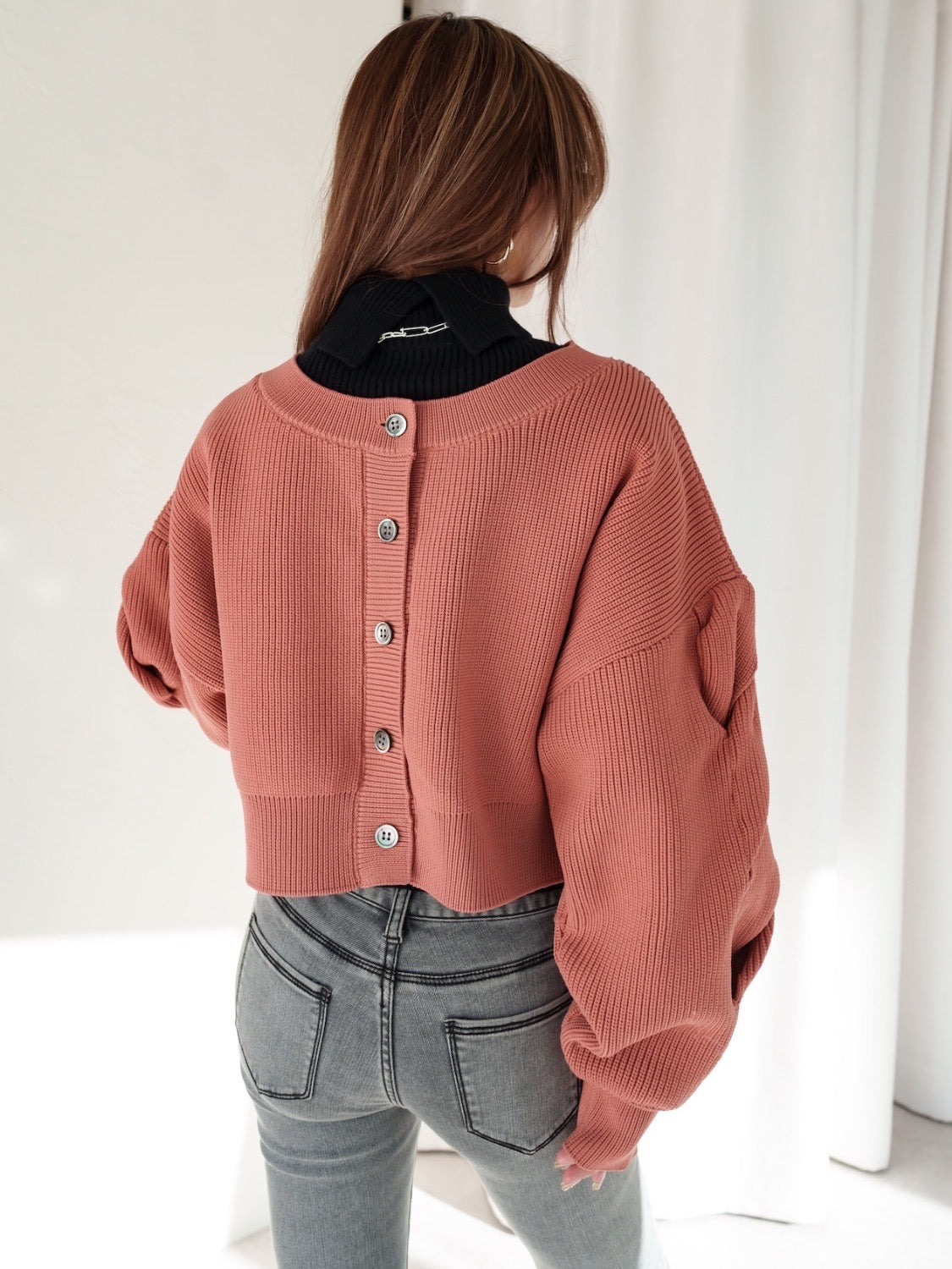 2way sleeve design cardigan