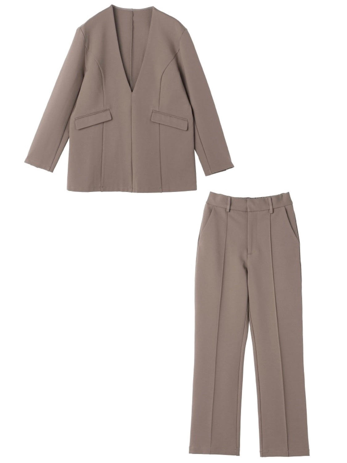 V-neck smooth set-up