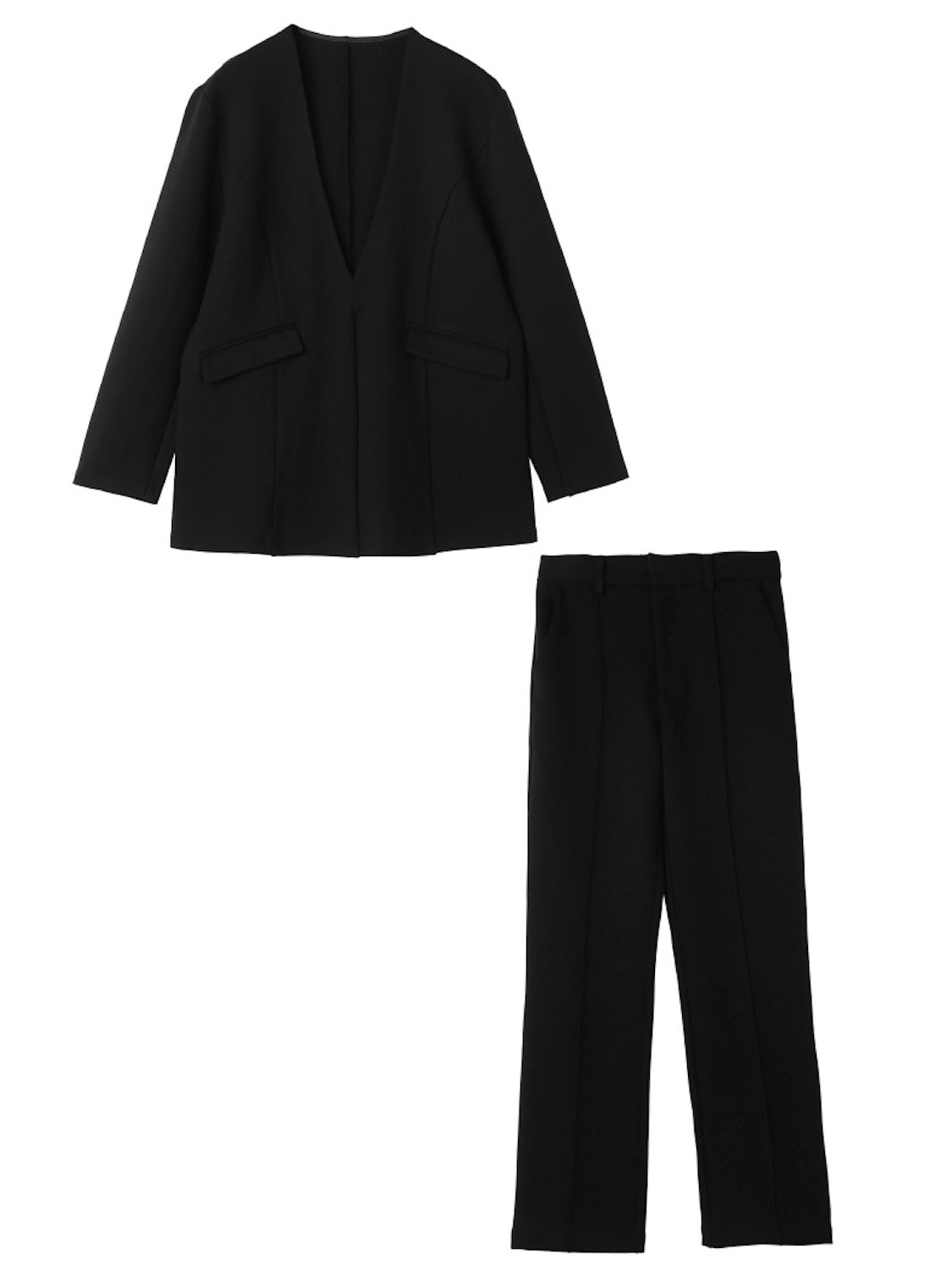 V-neck smooth set-up