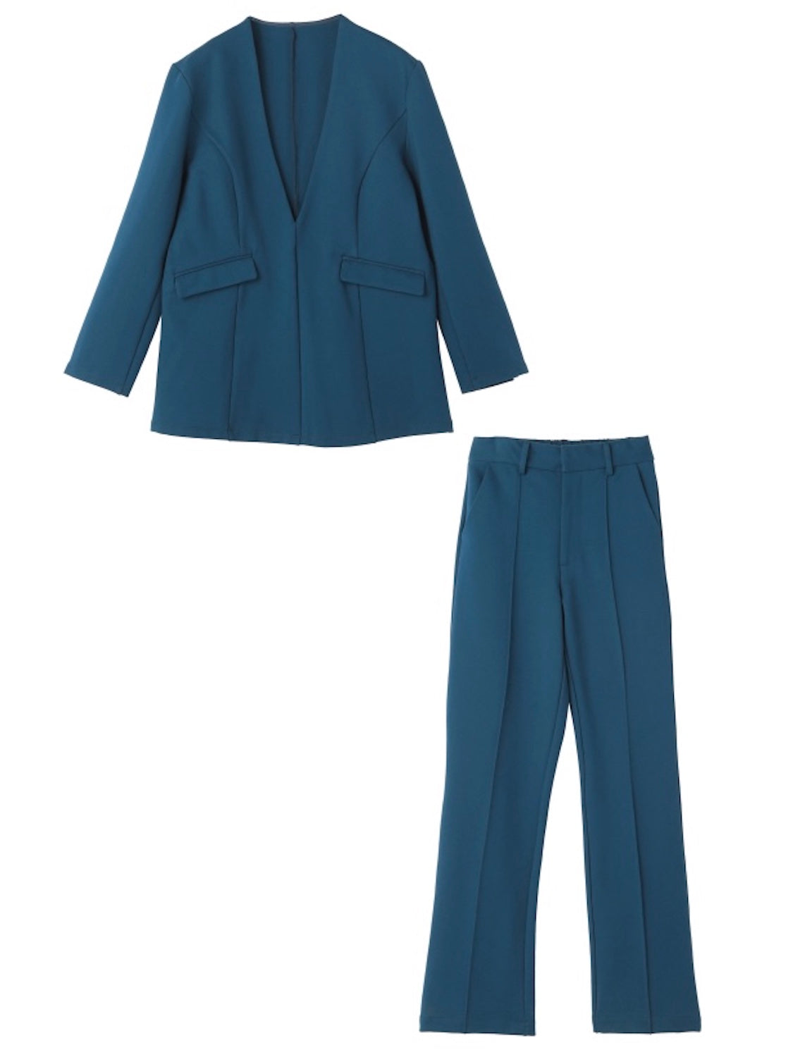 V-neck smooth set-up