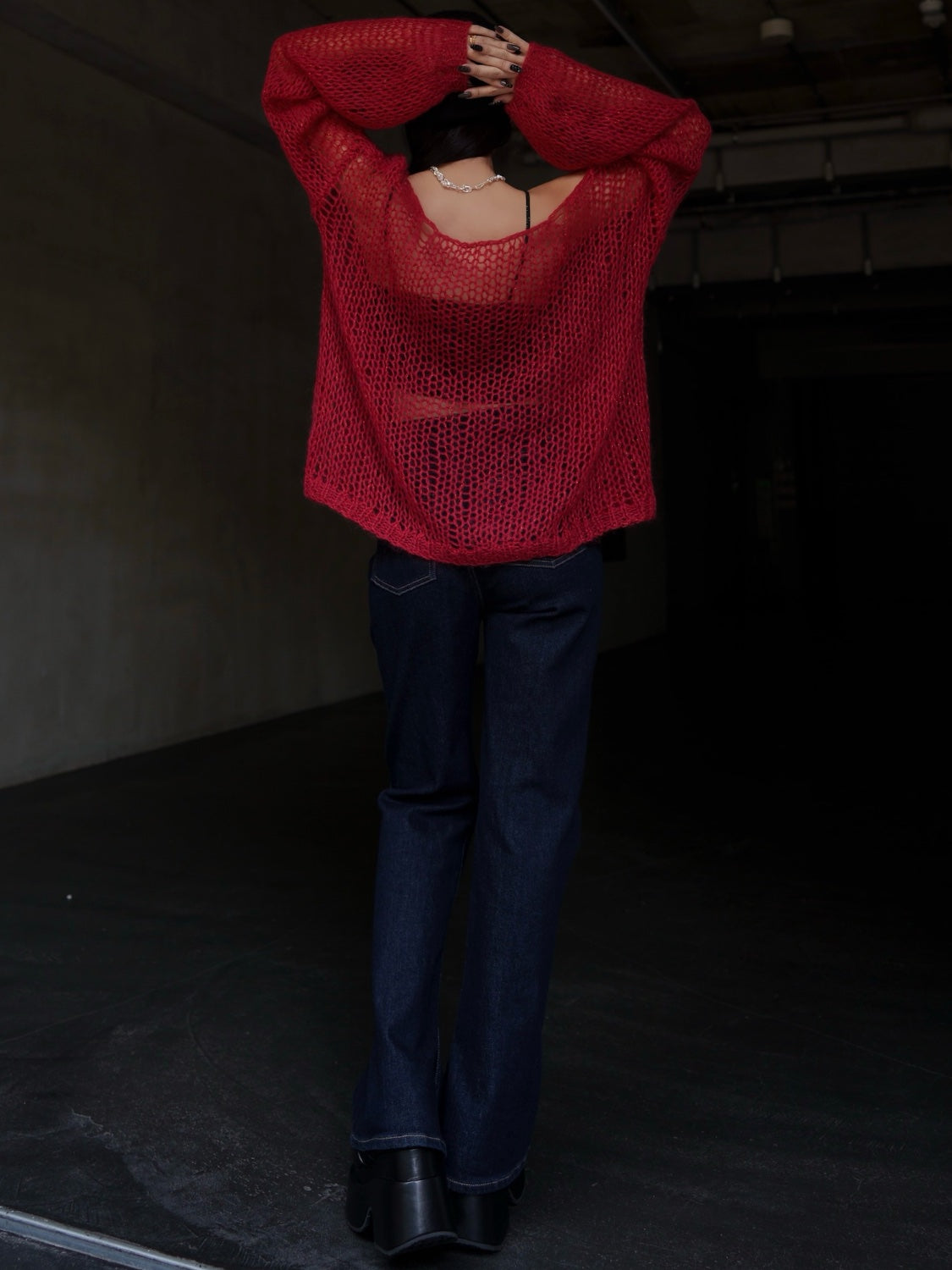 ラメ&モヘア Hand Made KNIT