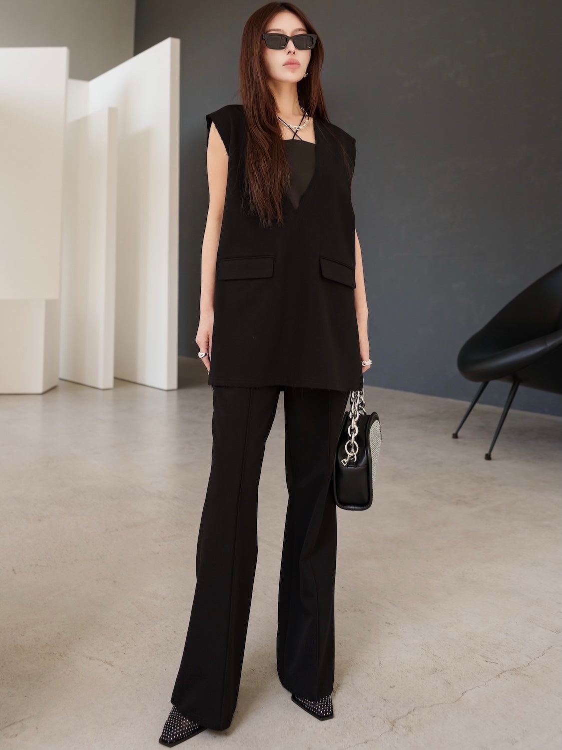 Vネック ベスト セットアップ