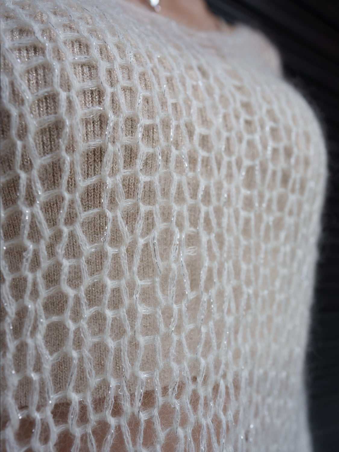 ラメ&モヘア Hand Made KNIT