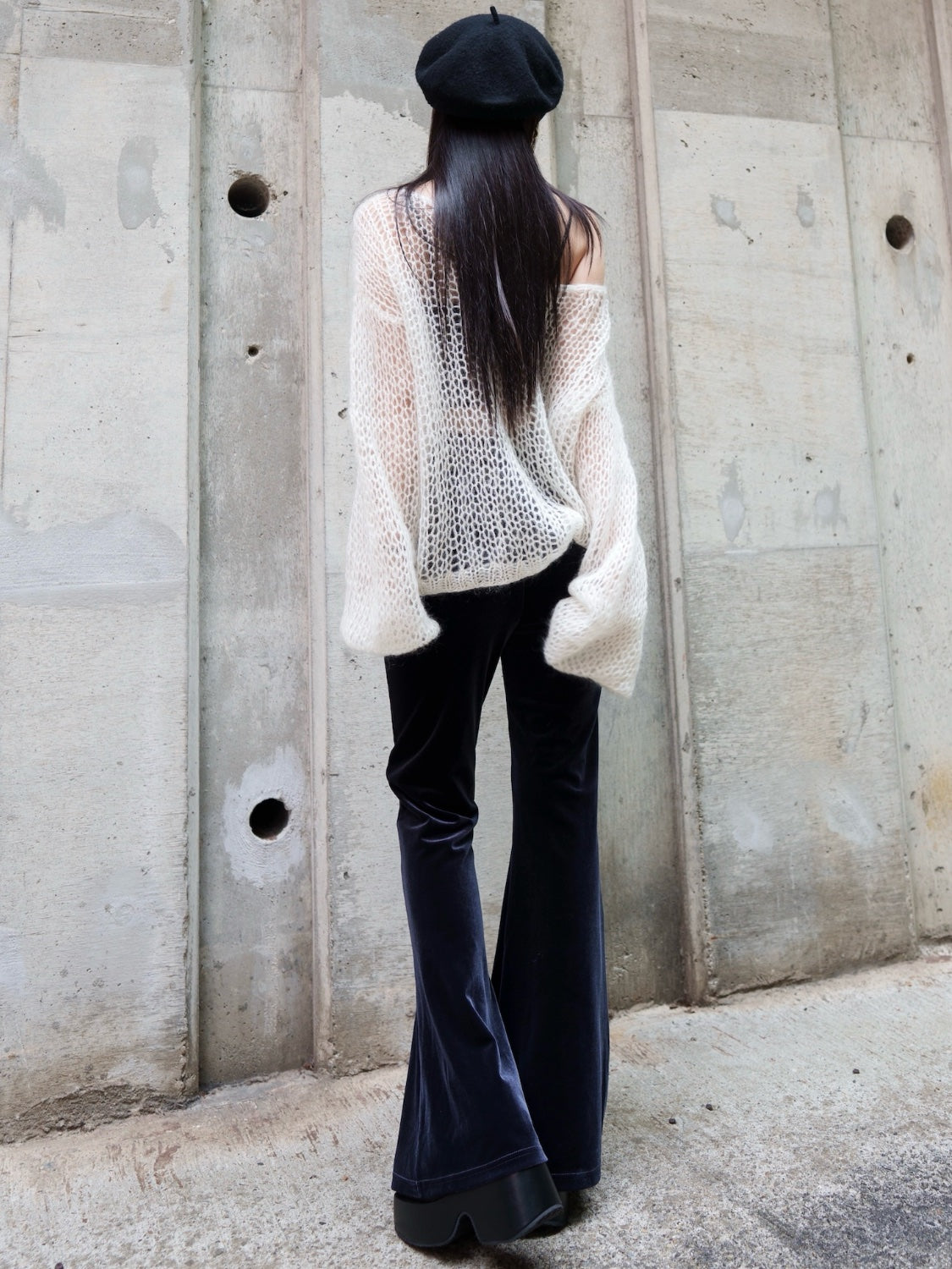 ラメ&モヘア Hand Made KNIT