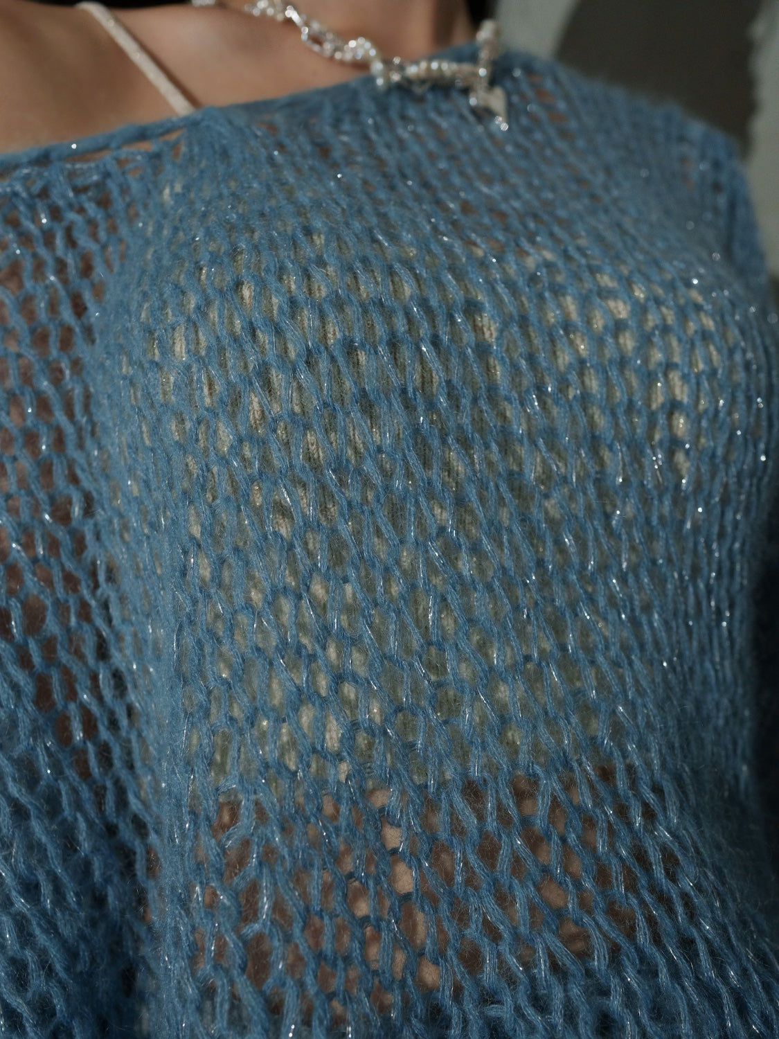 ラメ&モヘア Hand Made KNIT