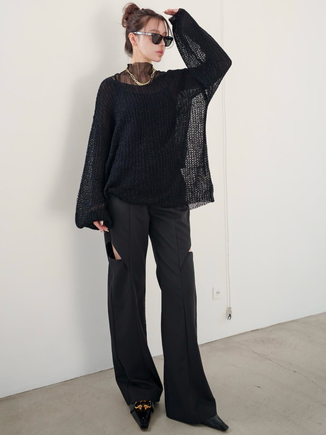 MODEL:159cm<br>COLOR:ブラック