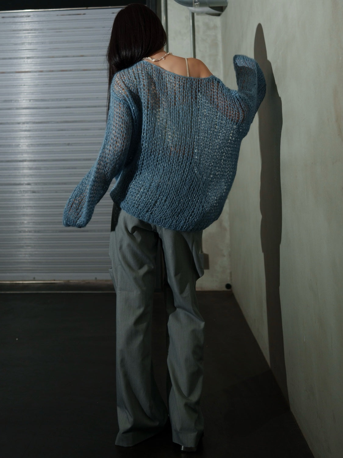 ラメ&モヘア Hand Made KNIT