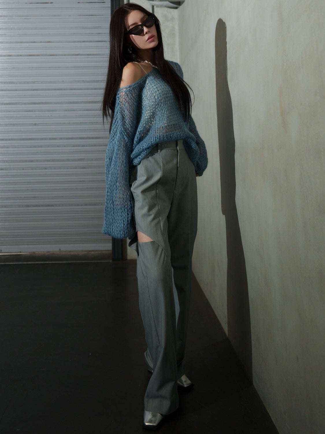 ラメ&モヘア Hand Made KNIT