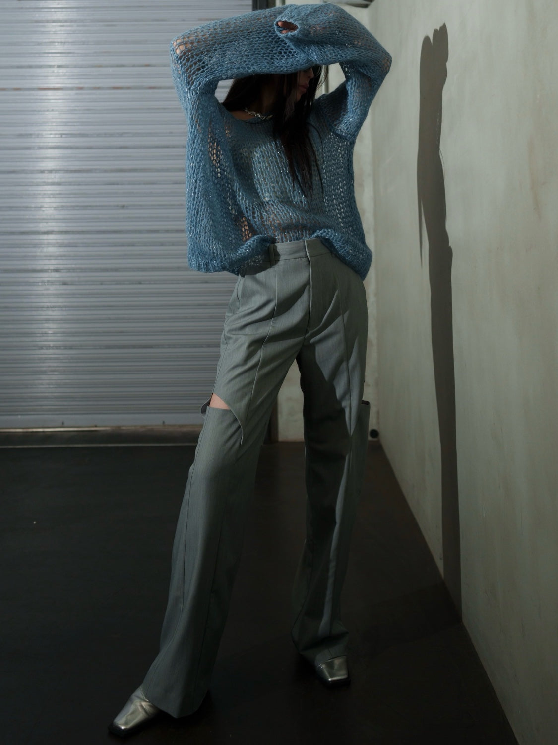 ラメ&モヘア Hand Made KNIT