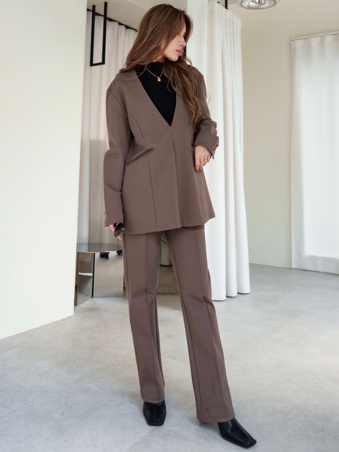 Vネック スムース Set-up