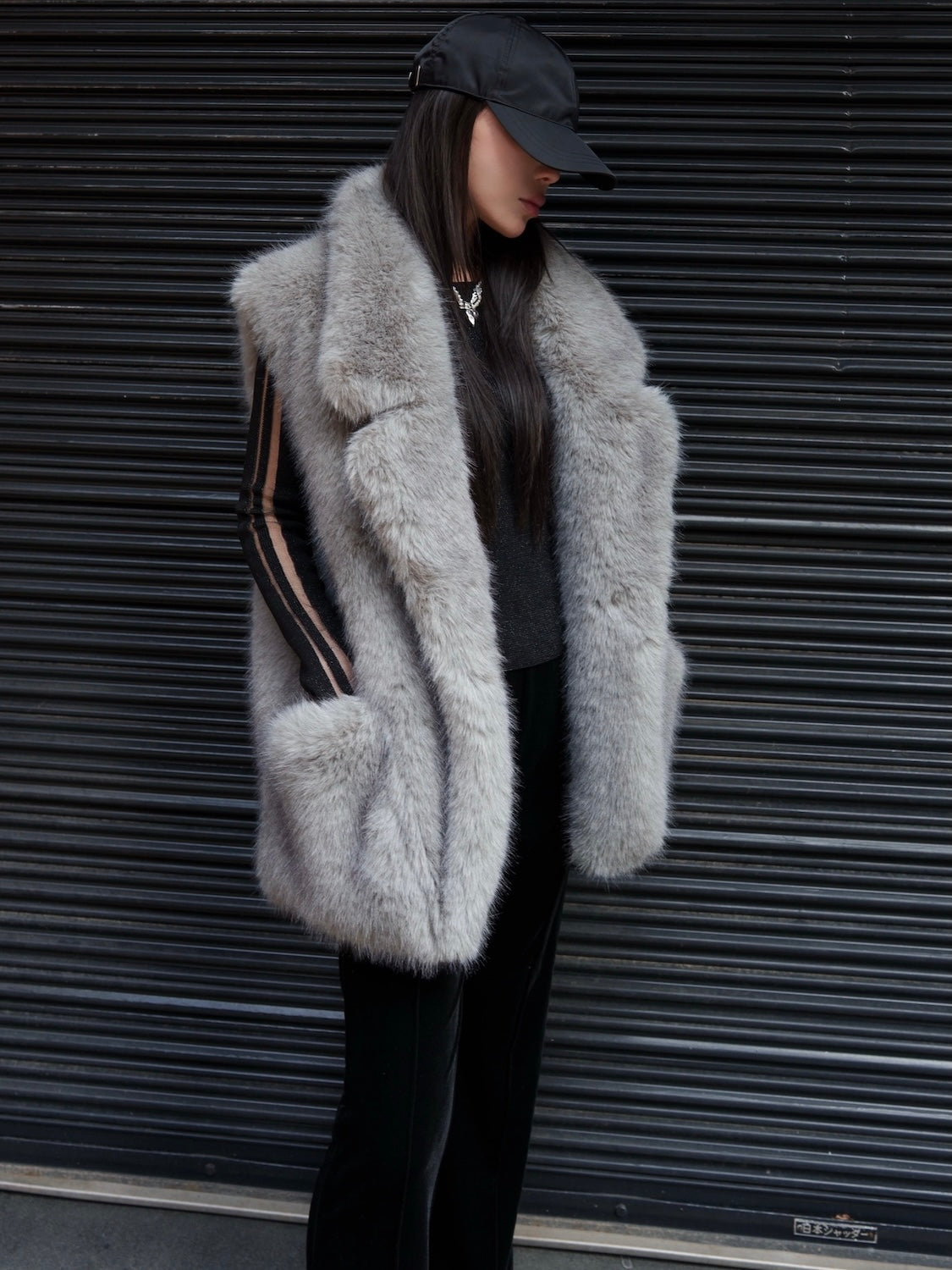 Suede ボンディング Fur ベスト