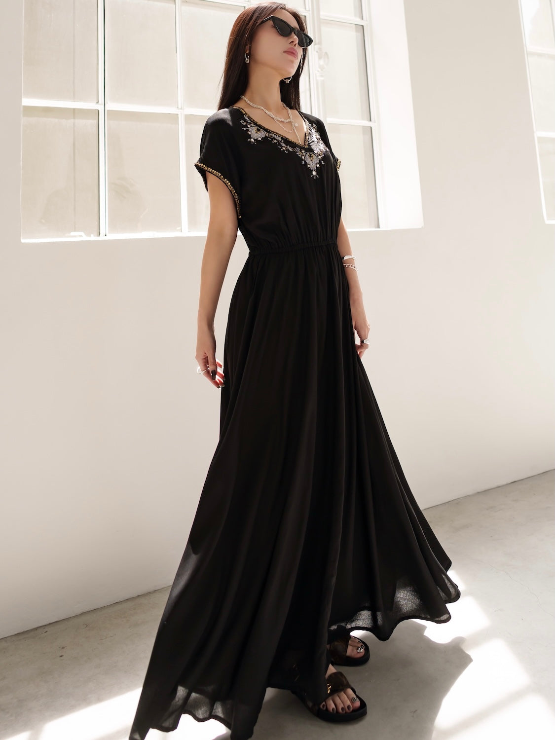 MODEL:159cm<br>COLOR:ブラック