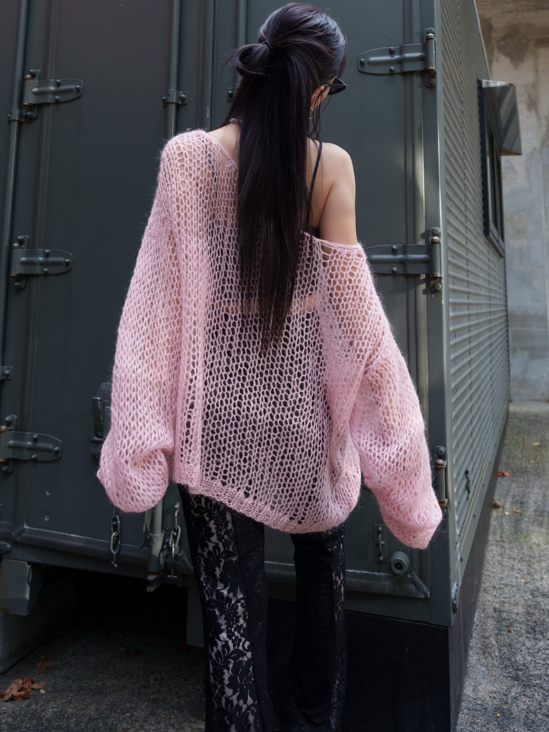 ラメ&モヘア Hand Made KNIT