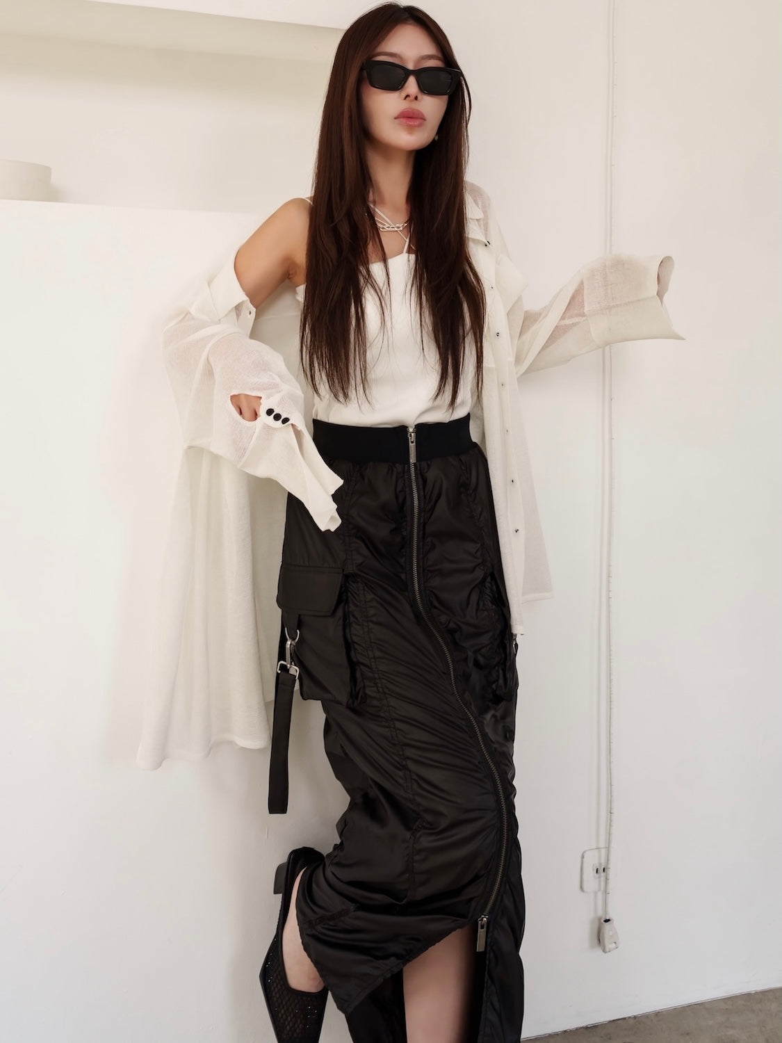 Summer KNIT sheer blouse