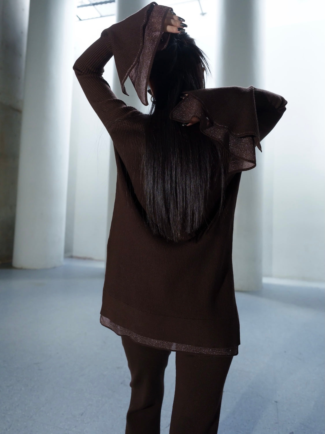 Sheer レイヤーカフス KNIT セットアップ