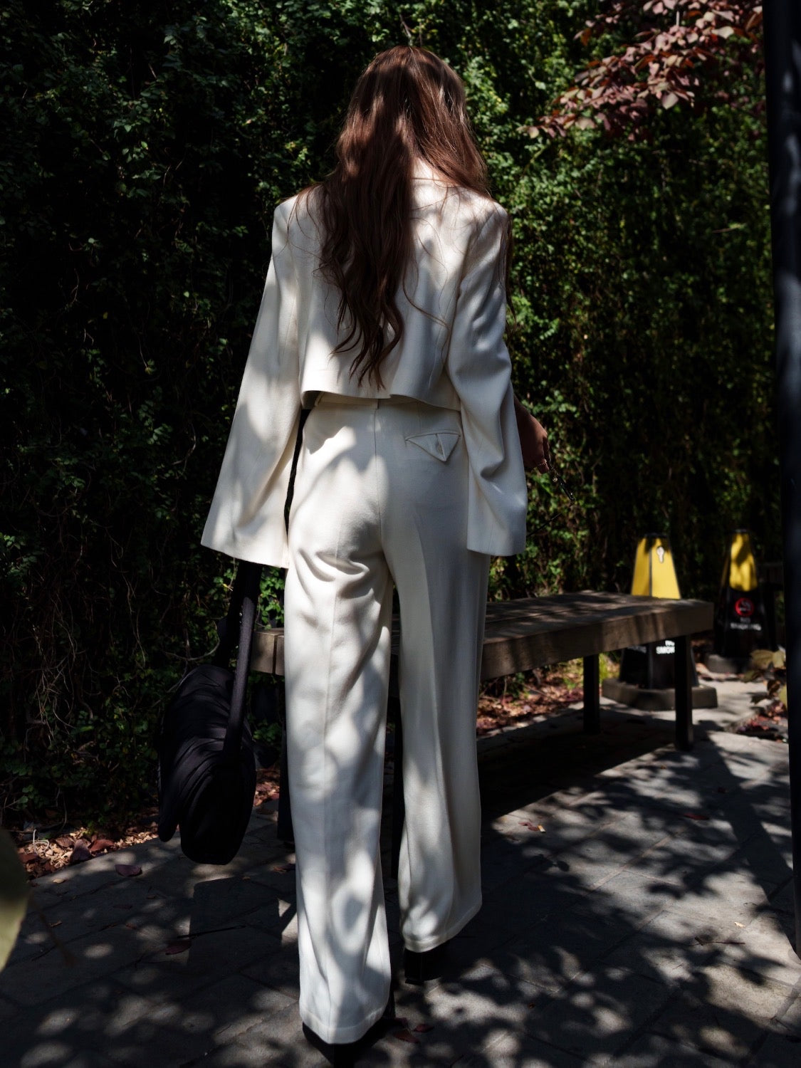 Wool twill short jacket