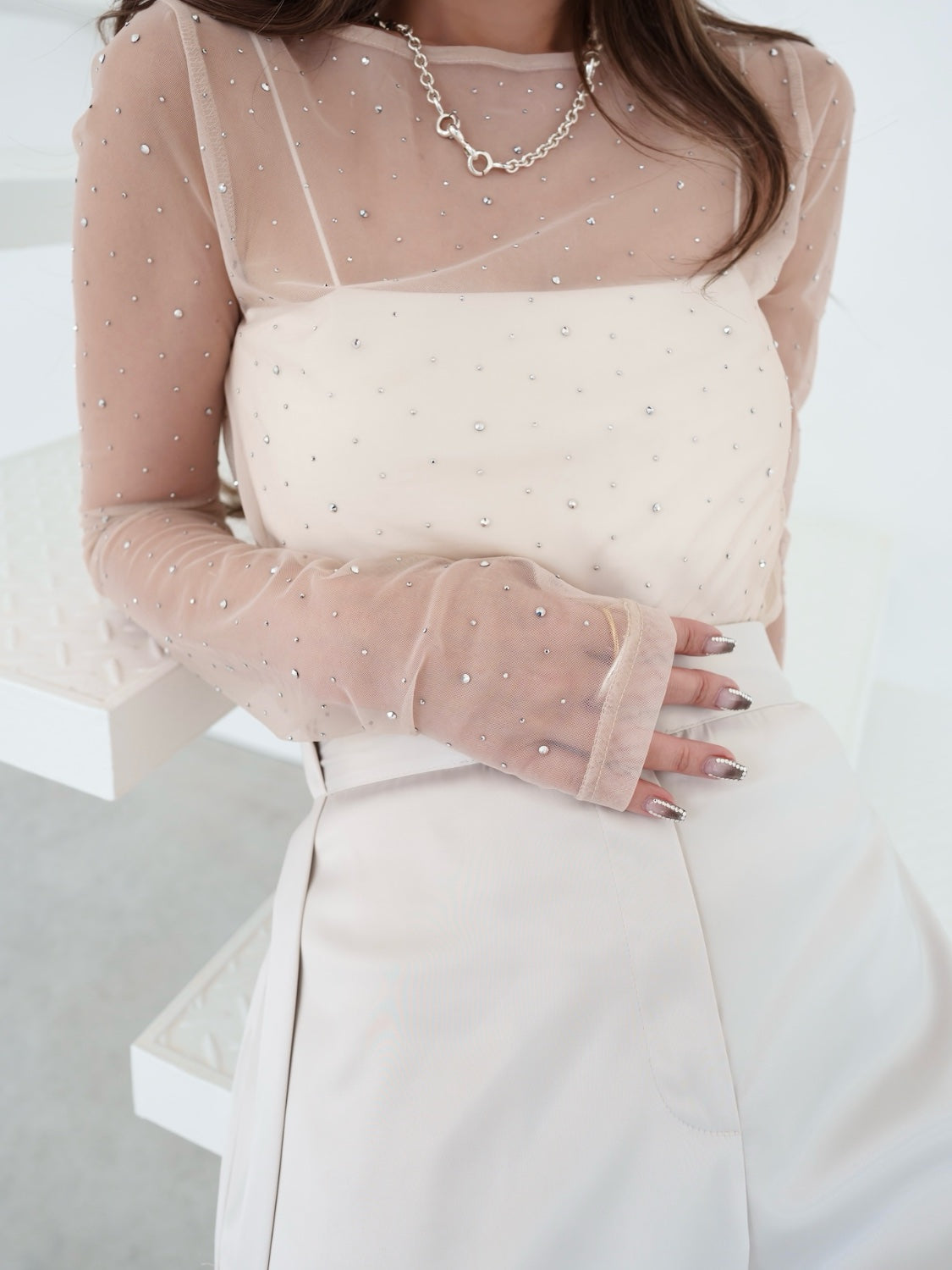 ストーン Sheer ロングスリーブ