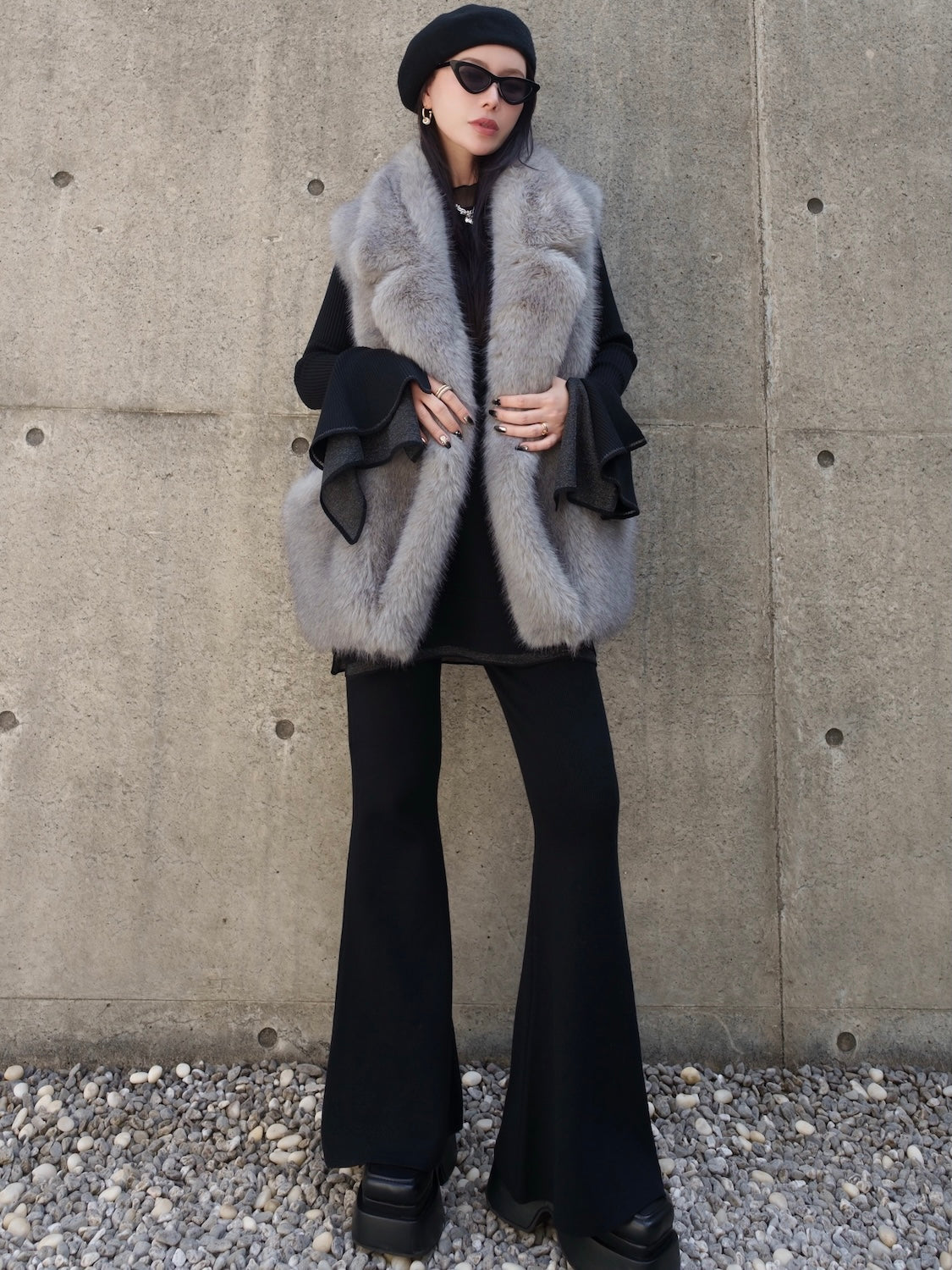 Sheer レイヤーカフス KNIT セットアップ