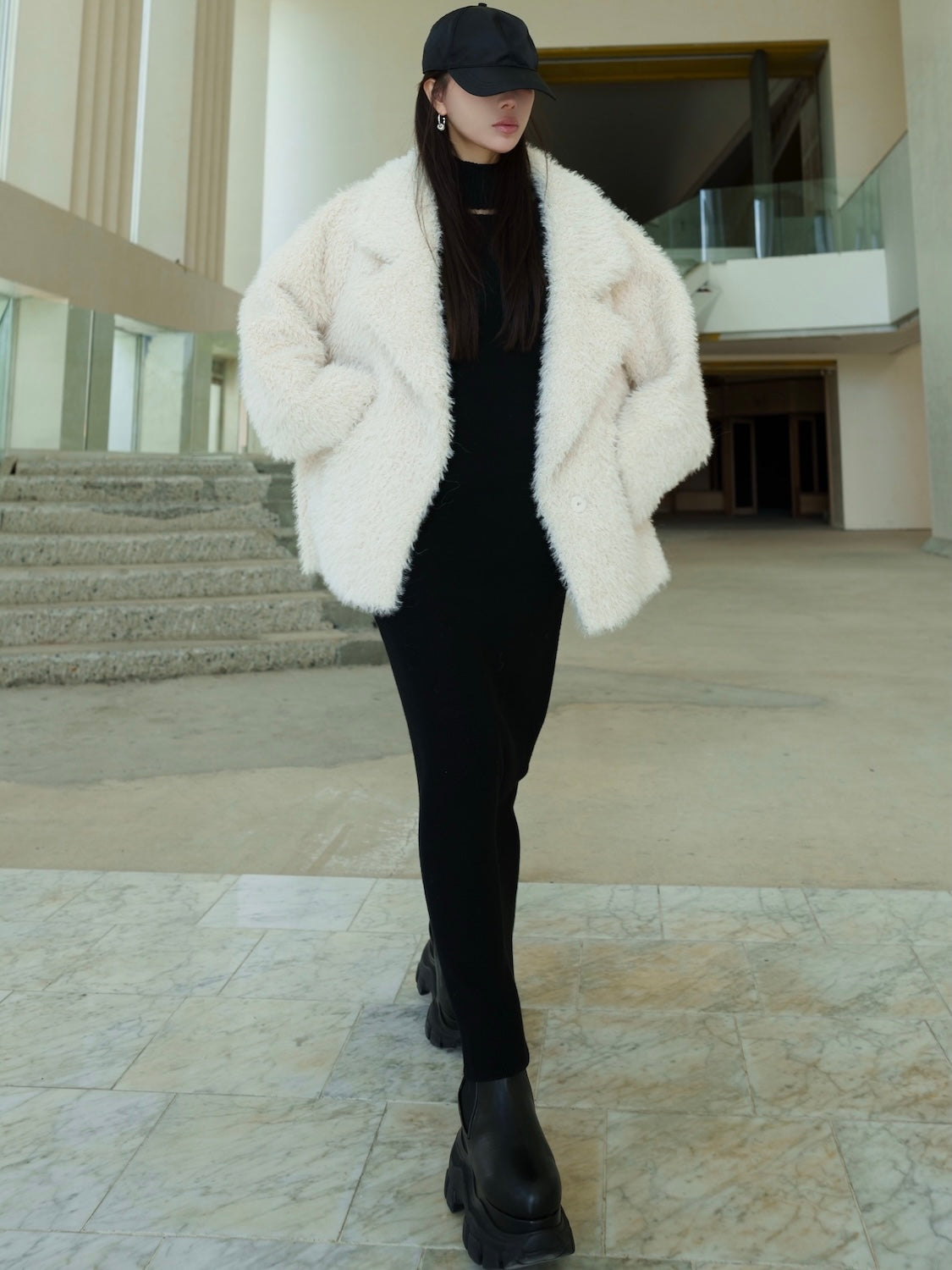 Suede ボンディング Fur コート