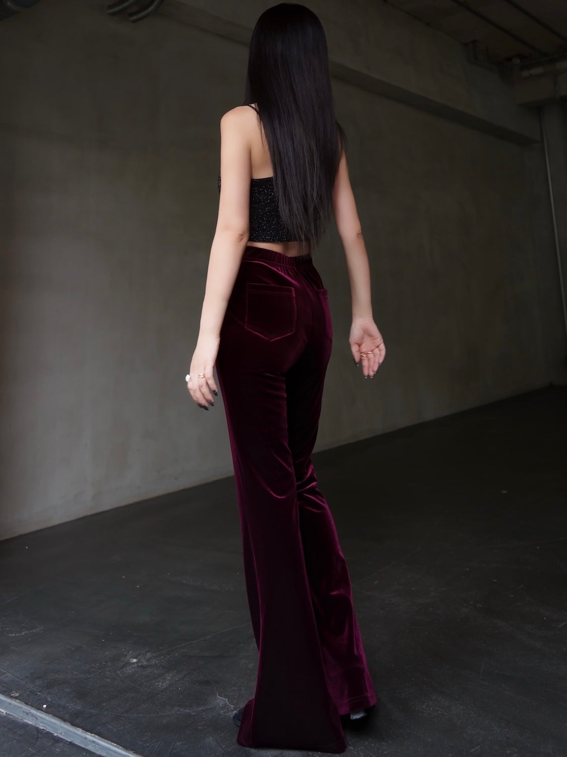 Relax フレア ベロアパンツ