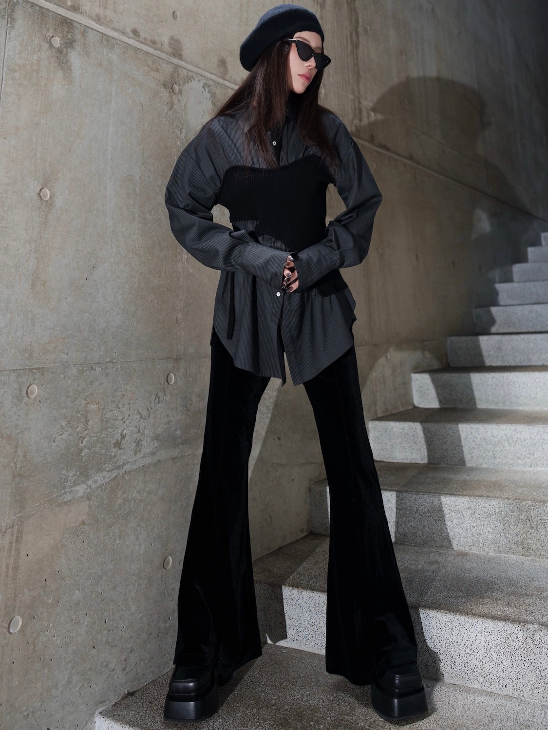 ドッキング KNITビスチェ シャツ