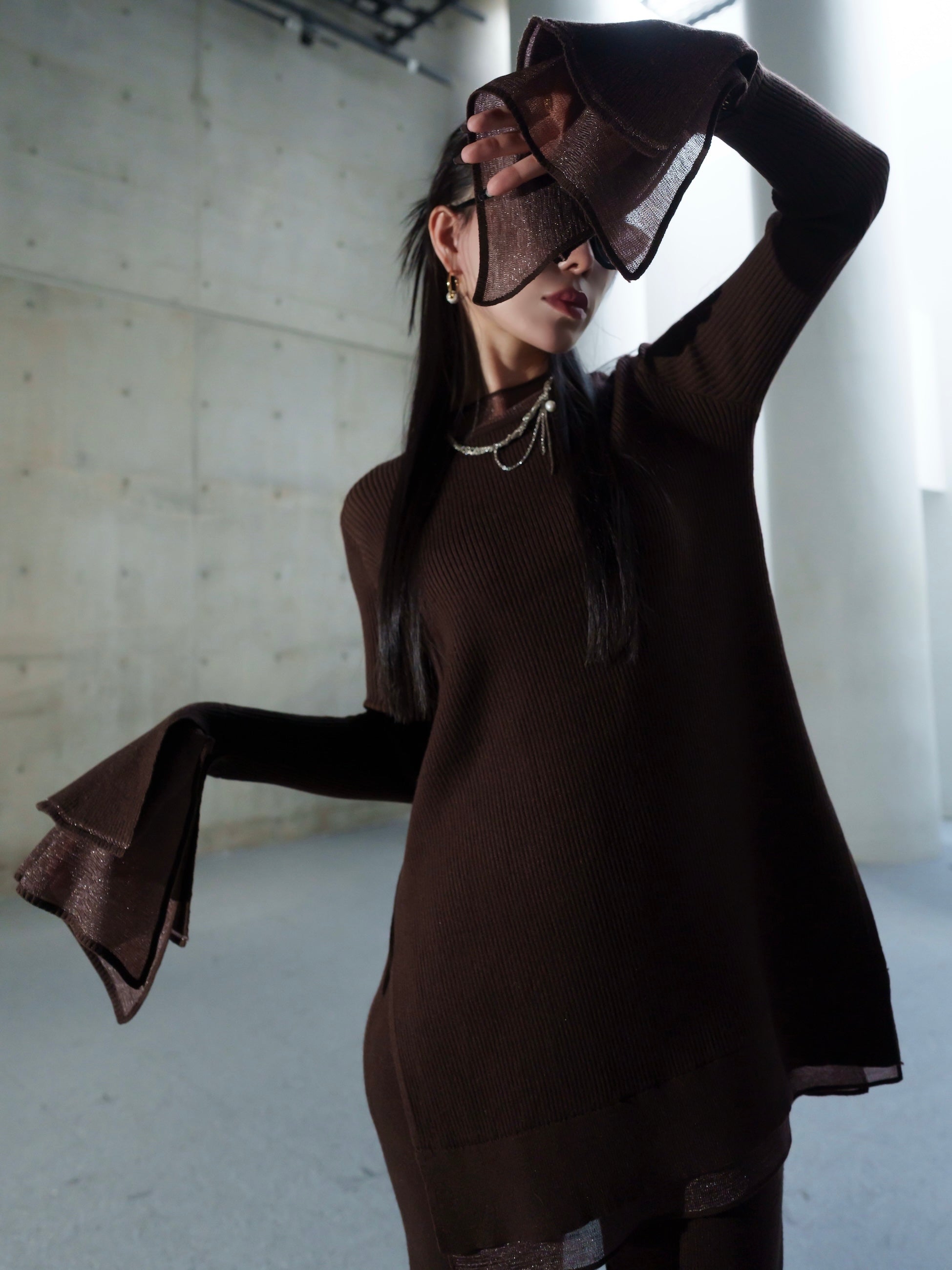 Sheer レイヤーカフス KNIT セットアップ