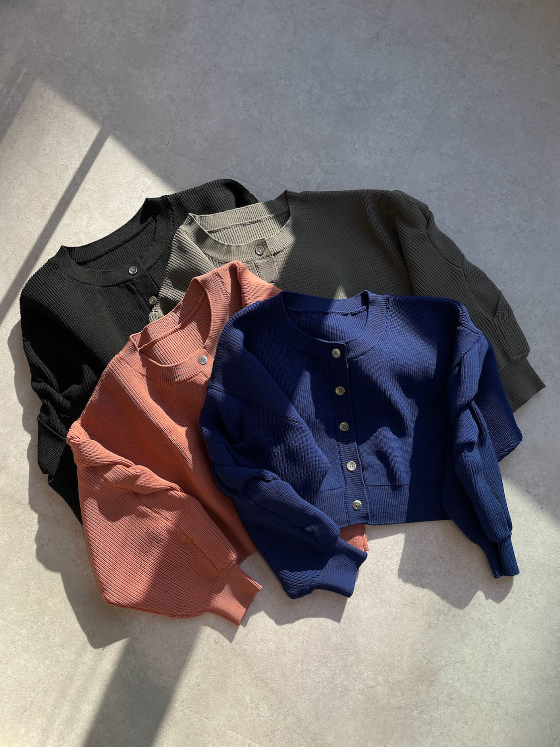 2way sleeve design cardigan