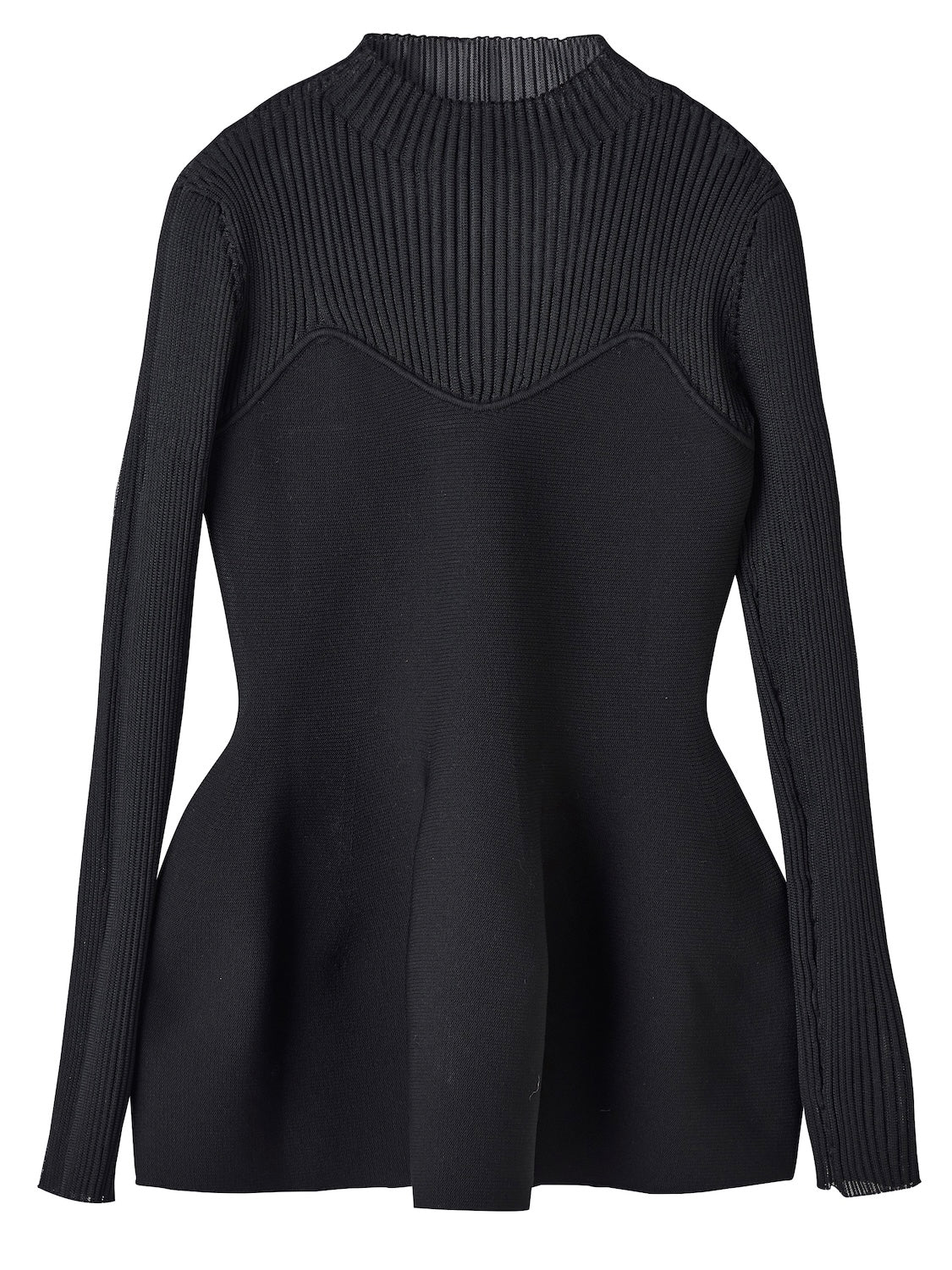 インターシャ ドッキング ペプラム KNIT