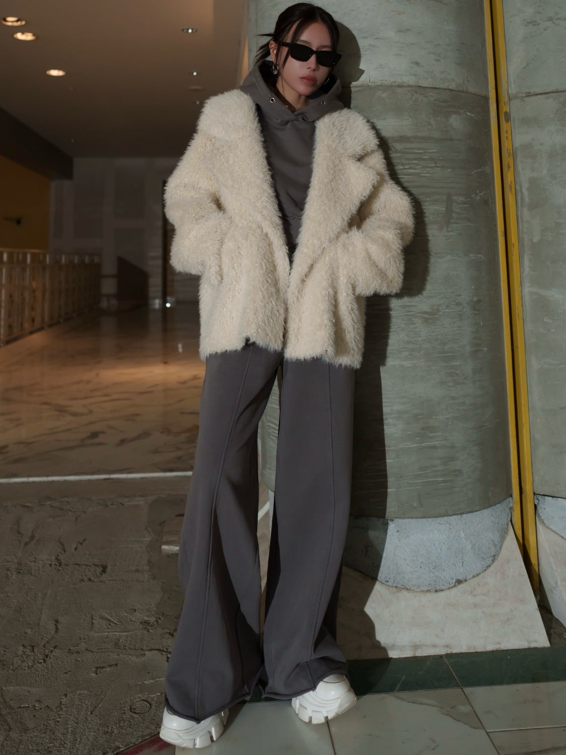 Suede ボンディング Fur コート