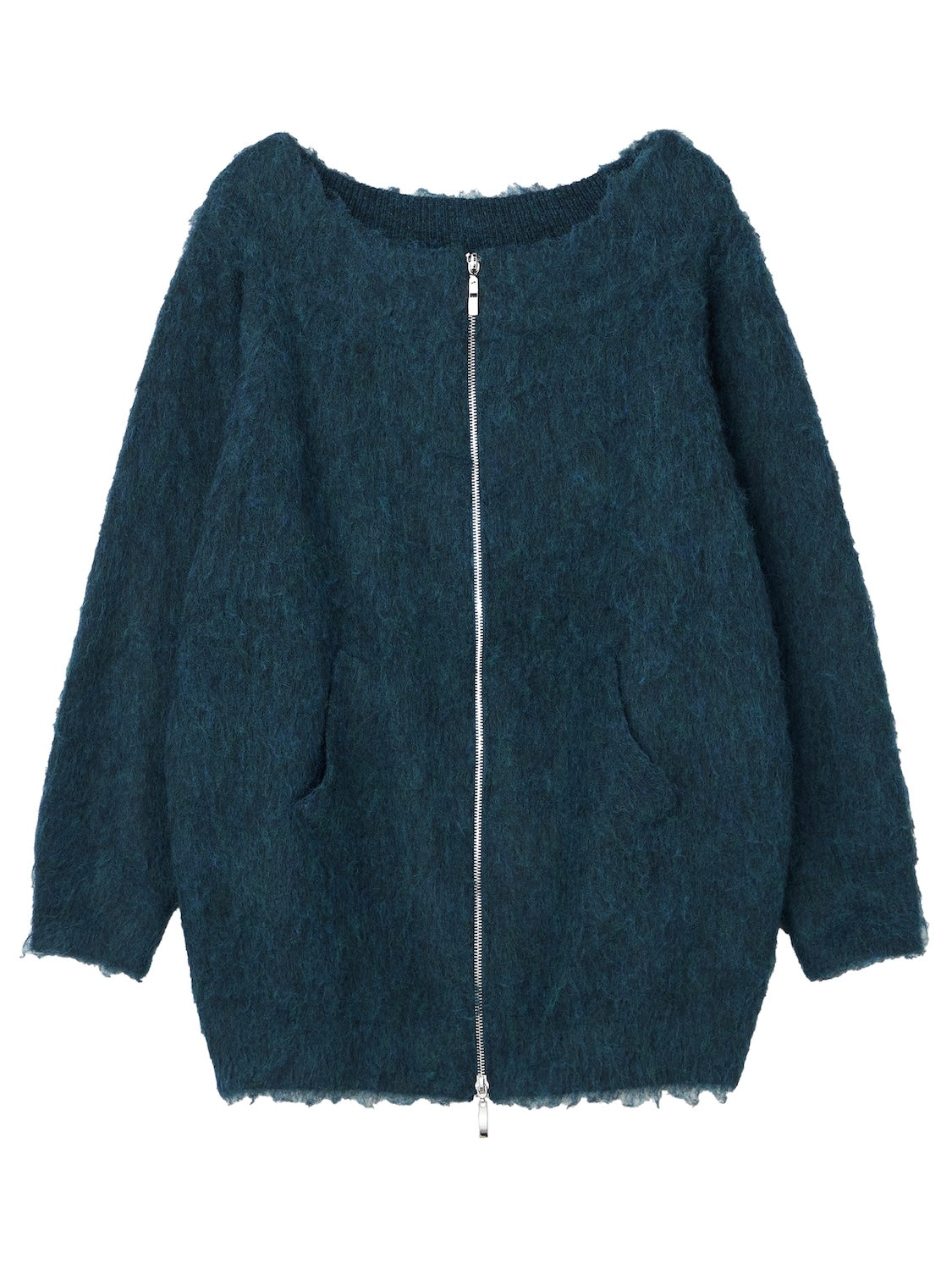 オフショルダー フロント Zip KNIT