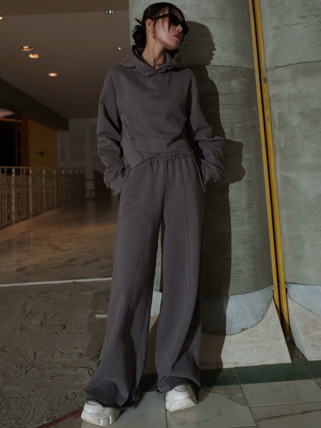 Washed カットオフ フーディー Set-up