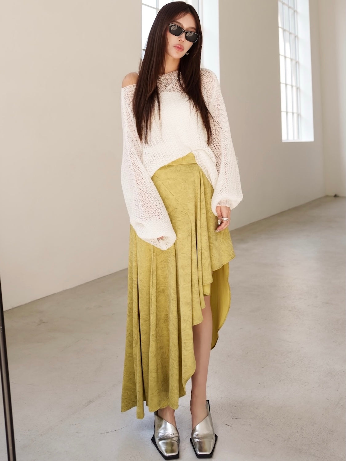MODEL:159cm<br>着用サイズ:0<br>COLOR:イエロー