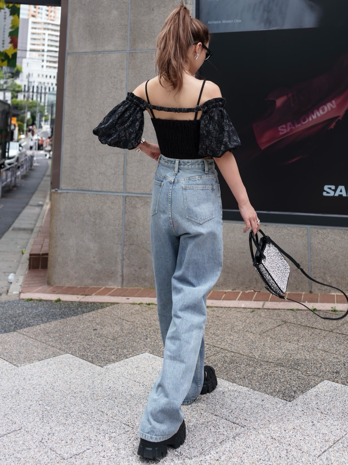 ウォッシュ ワイド プレーン Denim