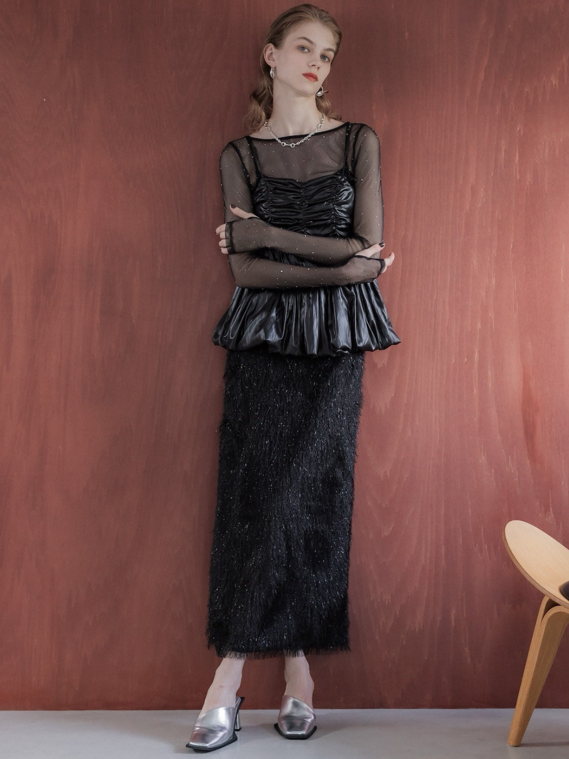 MODEL:175cm<br>COLOR:ブラック