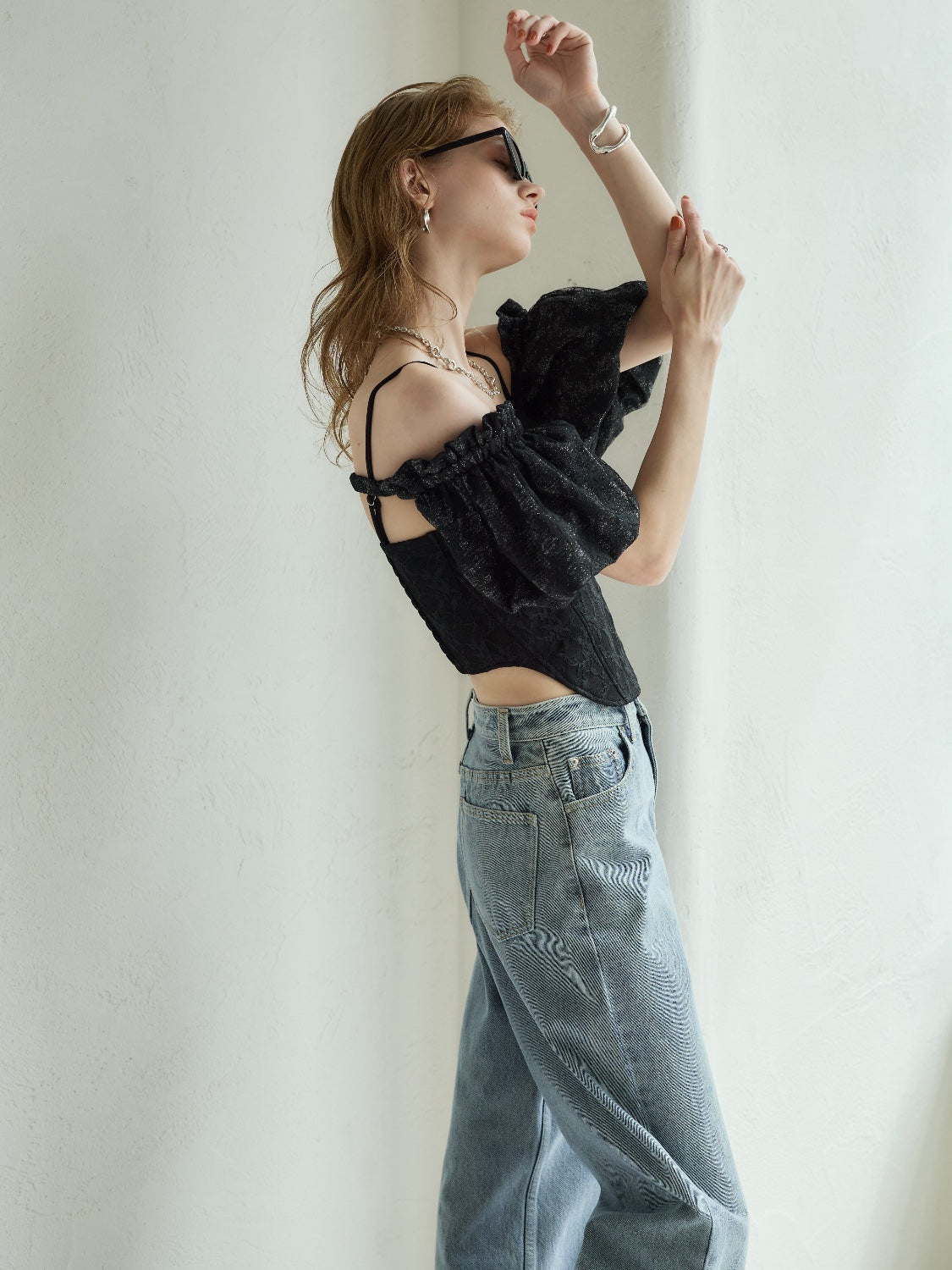 ウォッシュ ワイド プレーン Denim