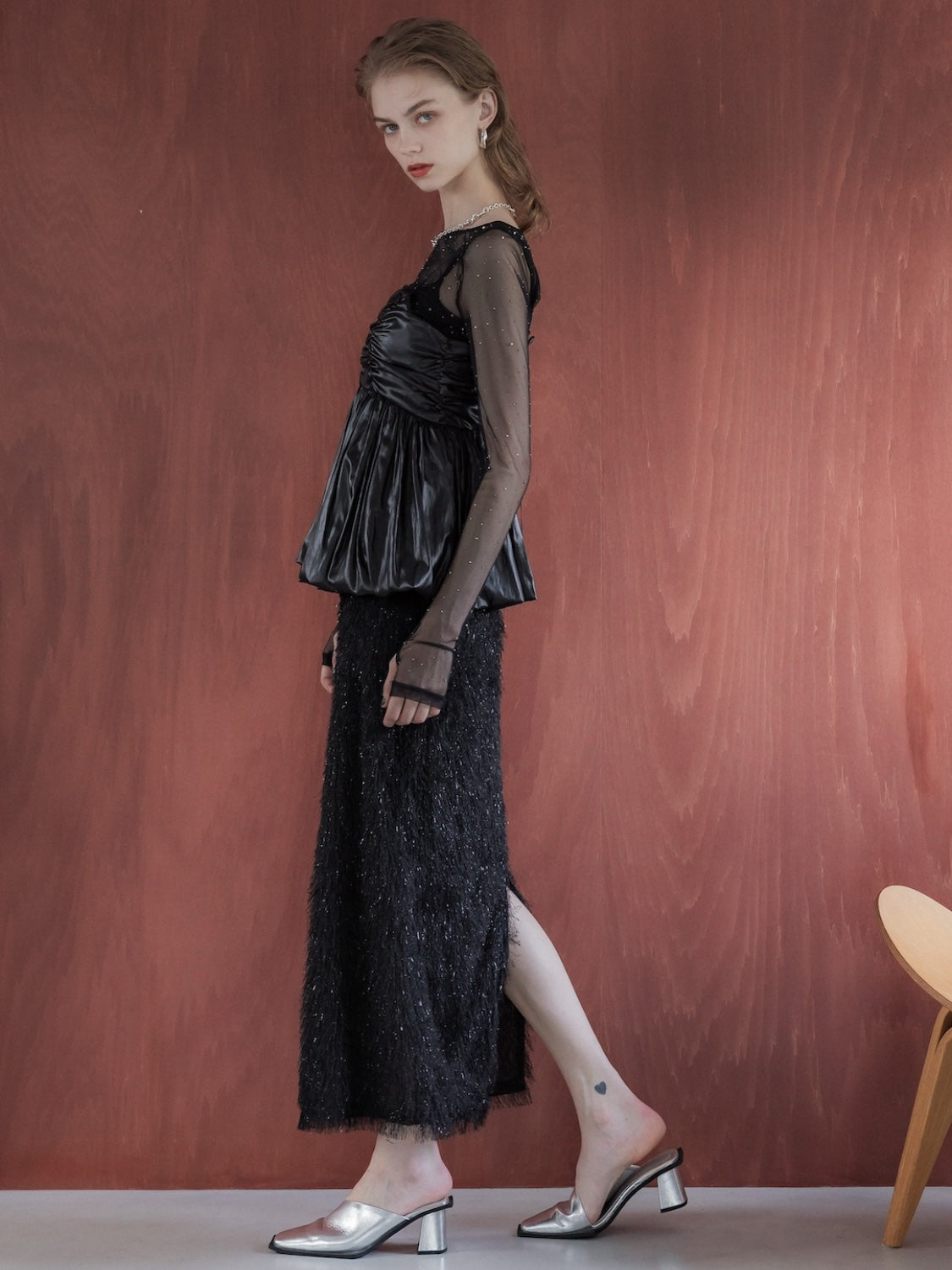 Relax Shaggy Long Skirt