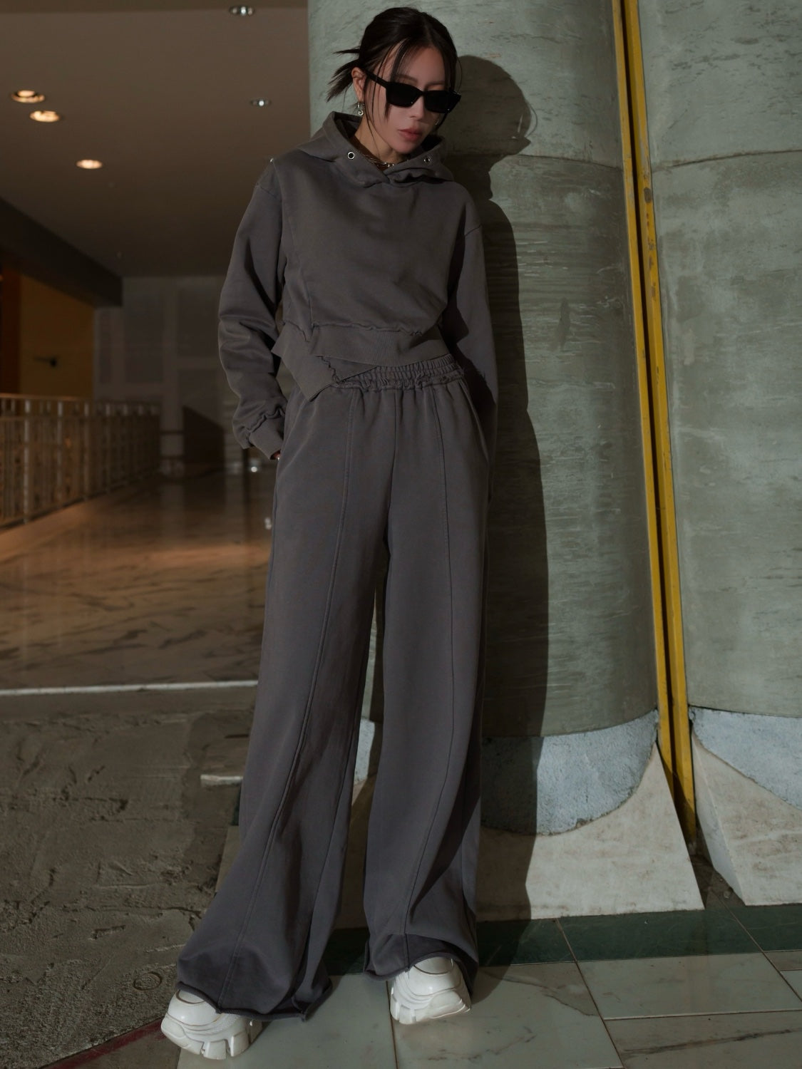 Washed カットオフ フーディー Set-up