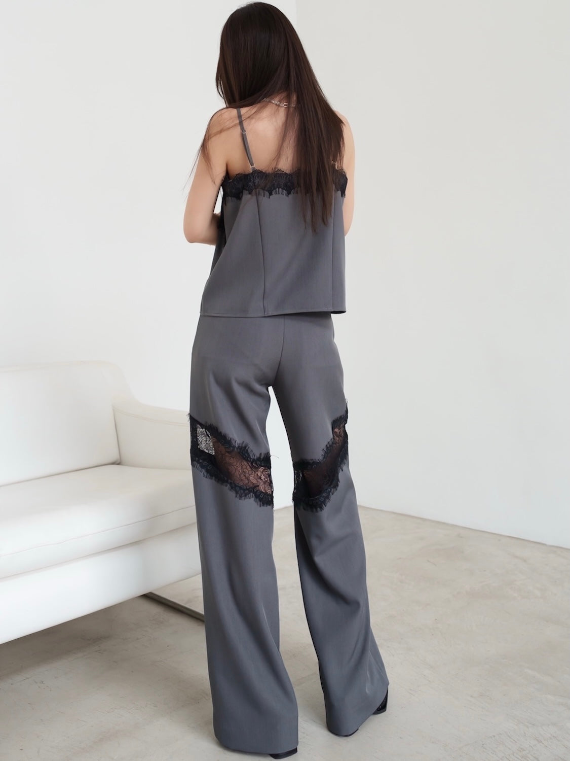 Lace Switch Wide Slacks