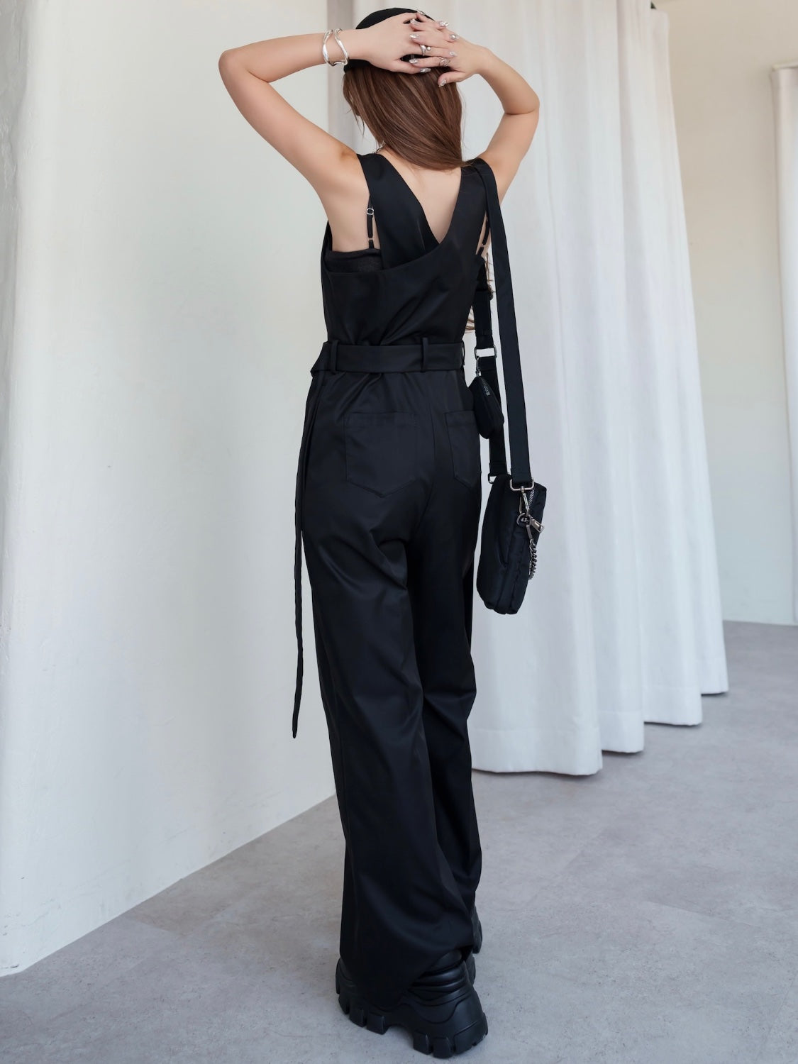 Point ストラップ サロペット